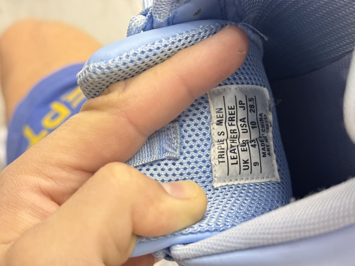 Balenciaga Balenciaga Triple S Baby Blue All Over Logo Sneaker Size US 10.5 / EU 43-44 - 6 Thumbnail