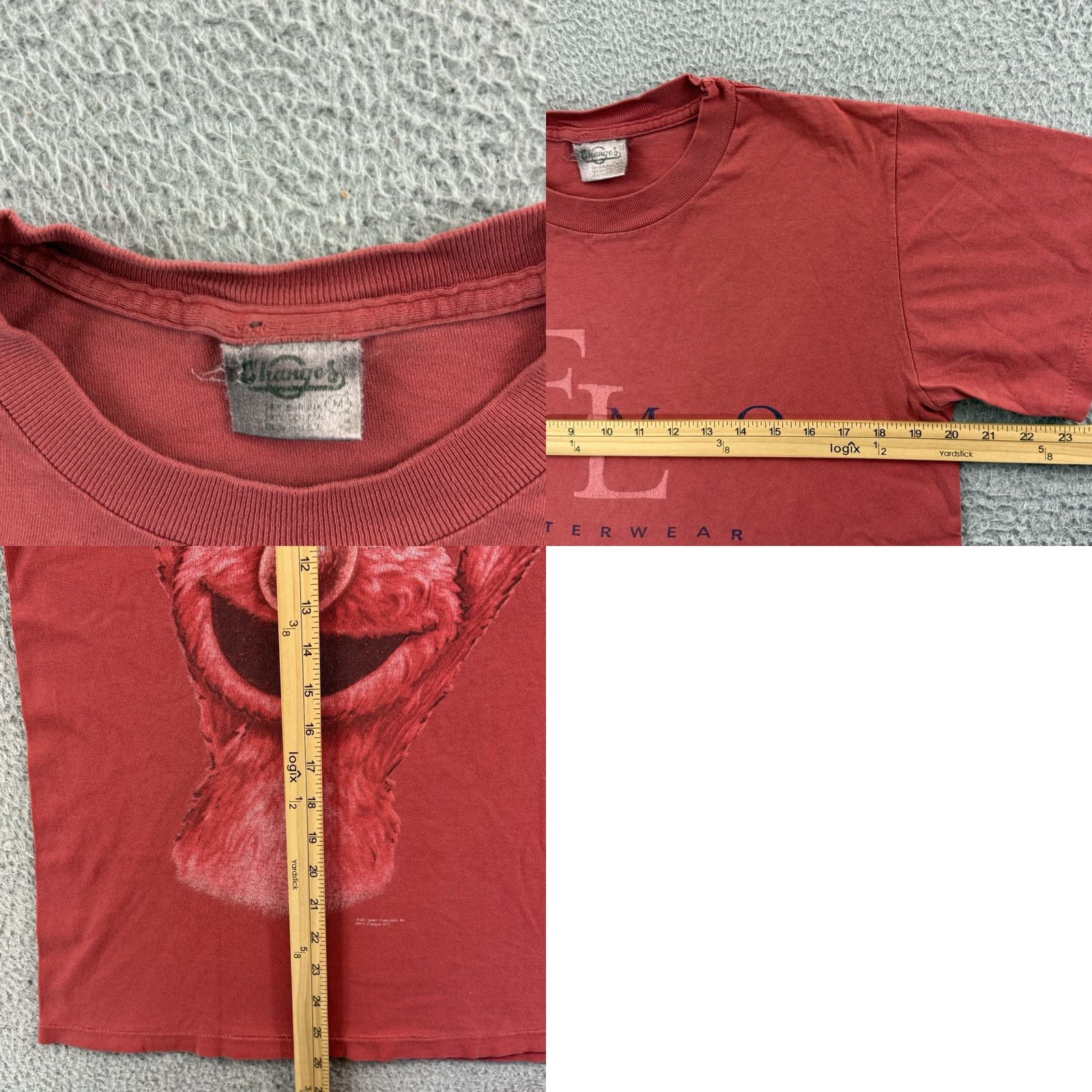 Changes VINTAGE Changes Elmo Monster Wear Shirt Adult Medium Red 90s Sesame Street Short Sleeve T-Shirt Mens Size US M / EU 48-50 / 2 - 8 Thumbnail