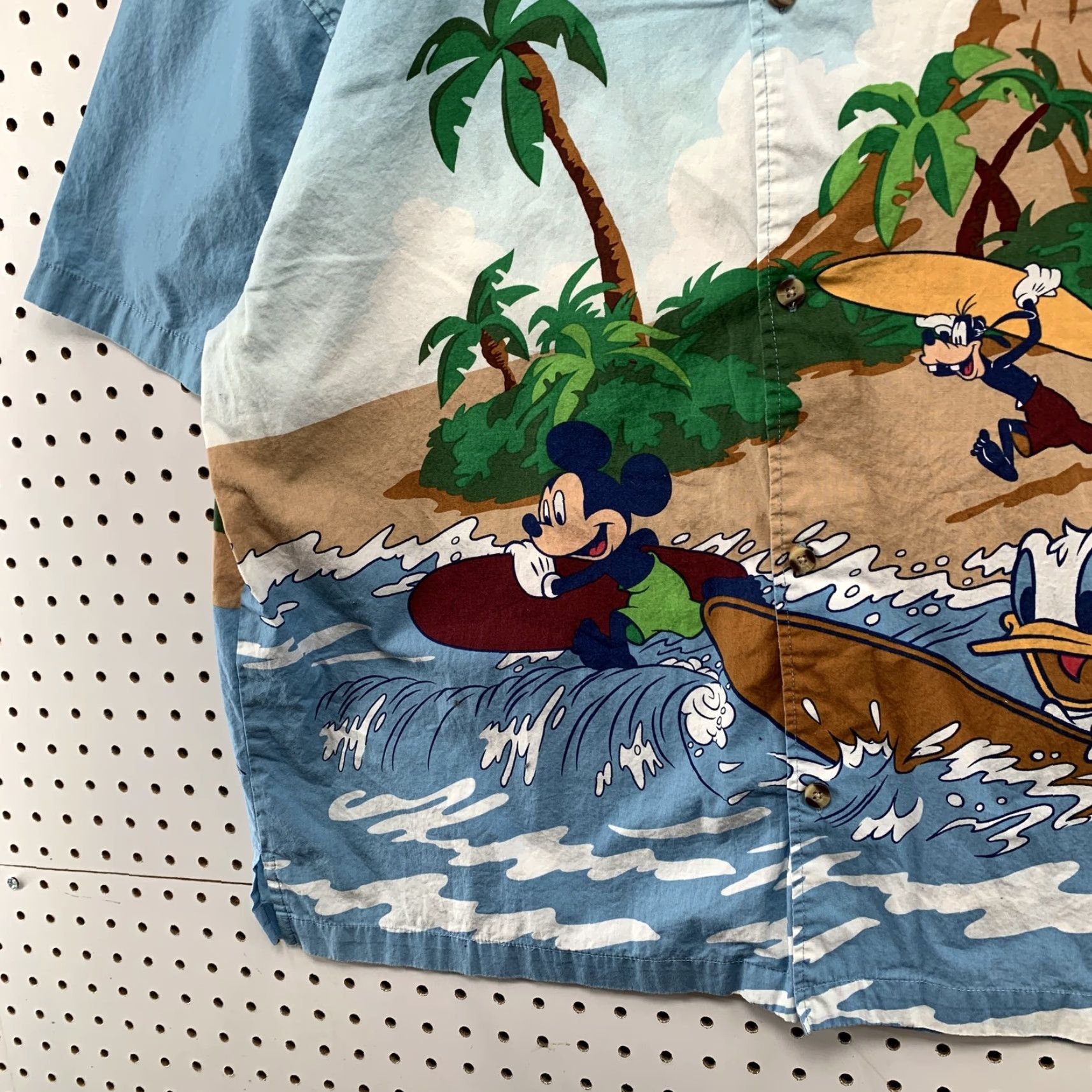Disney VINTAGE Disney Hawaiian Button-Up Shirt Mens XL Blue Mickey Mouse AOP Surf Casual Size US XL / EU 56 / 4 - 7 Thumbnail