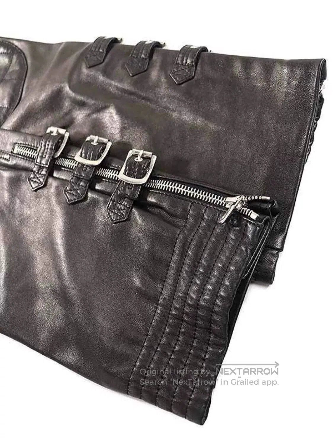 Dolce & Gabbana dolce gabbana black leather cargo pants. Size US 38 / EU 54 - 4 Thumbnail