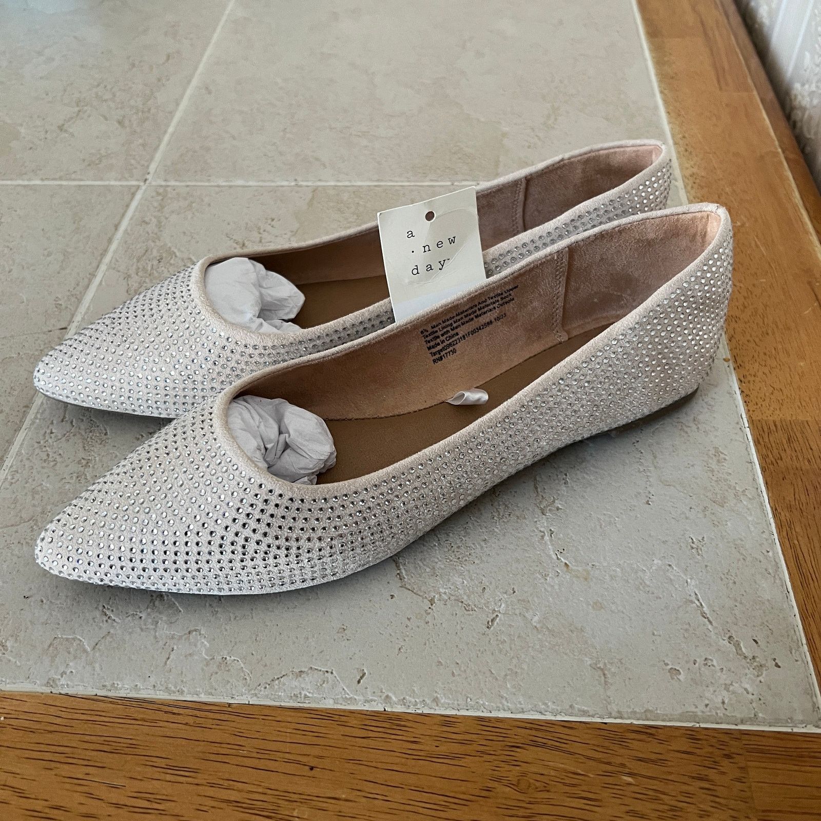 Other A New Day Women's Corinna Ballet Rhinestone Flats Size 8.5 Size US 8.5 / IT 38.5 - 1 Thumbnail