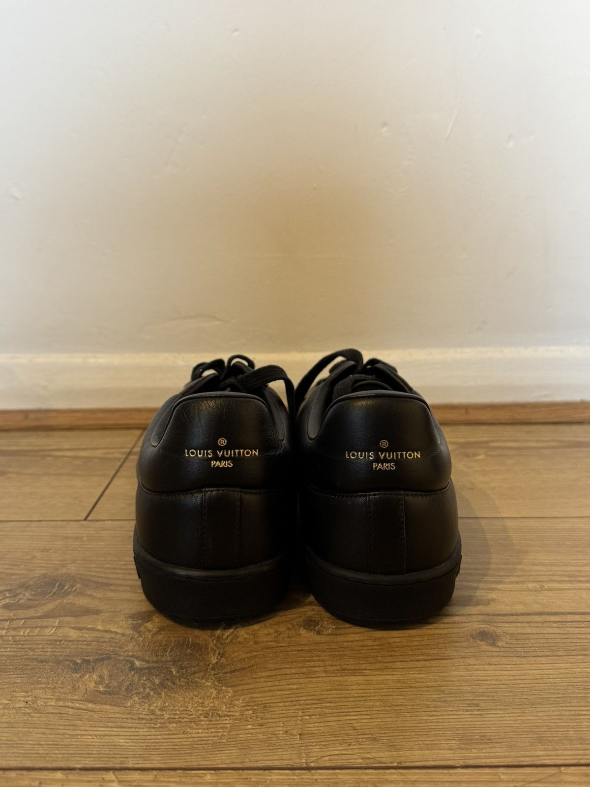 Louis Vuitton Louis Vuitton Black Leather Sneakers Size US 9 / EU 42 - 5 Thumbnail