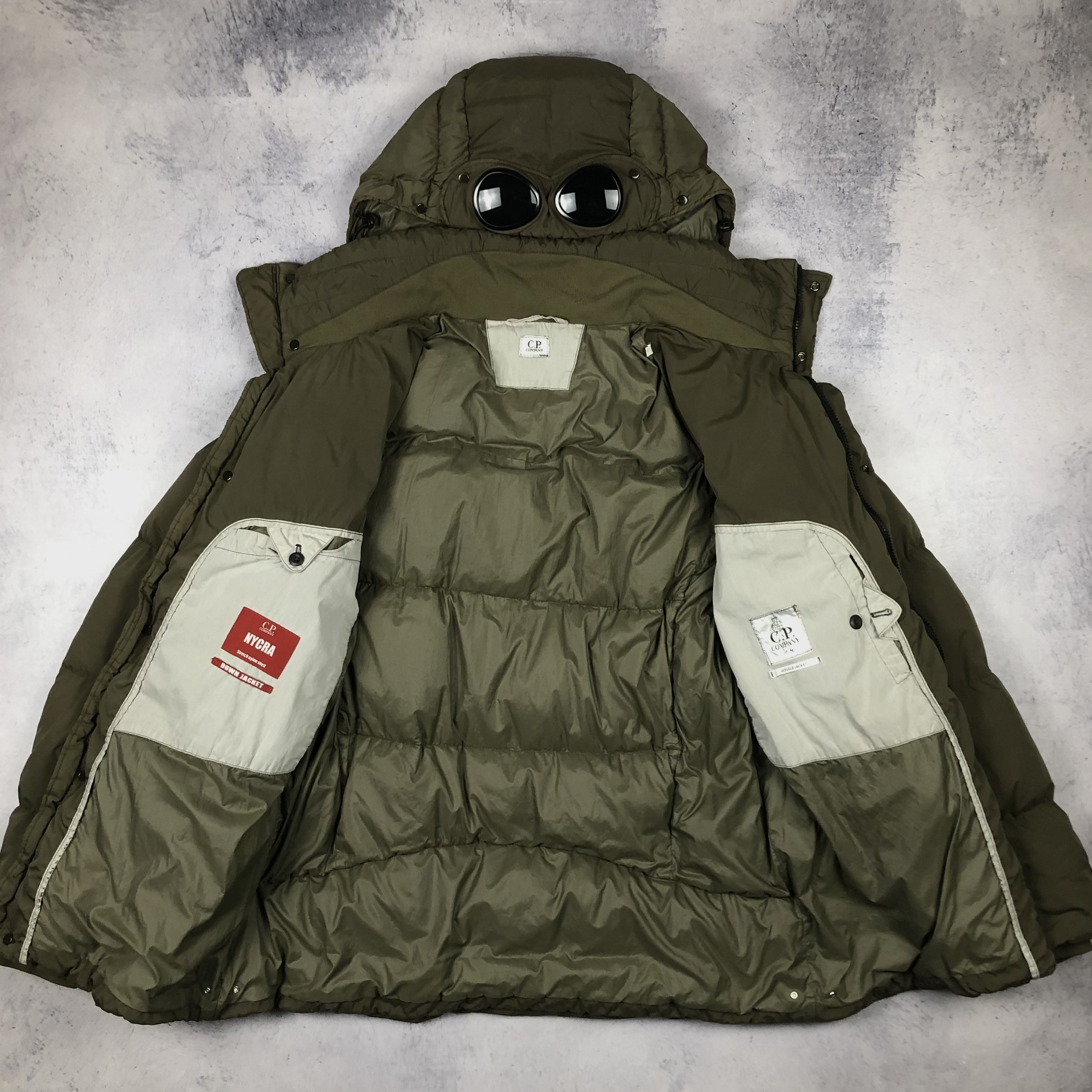 C.P. Company C.P. Company Nycra Stretch Nylon Shell Goggle Down Jacket Size US XL / EU 56 / 4 - 3 Thumbnail