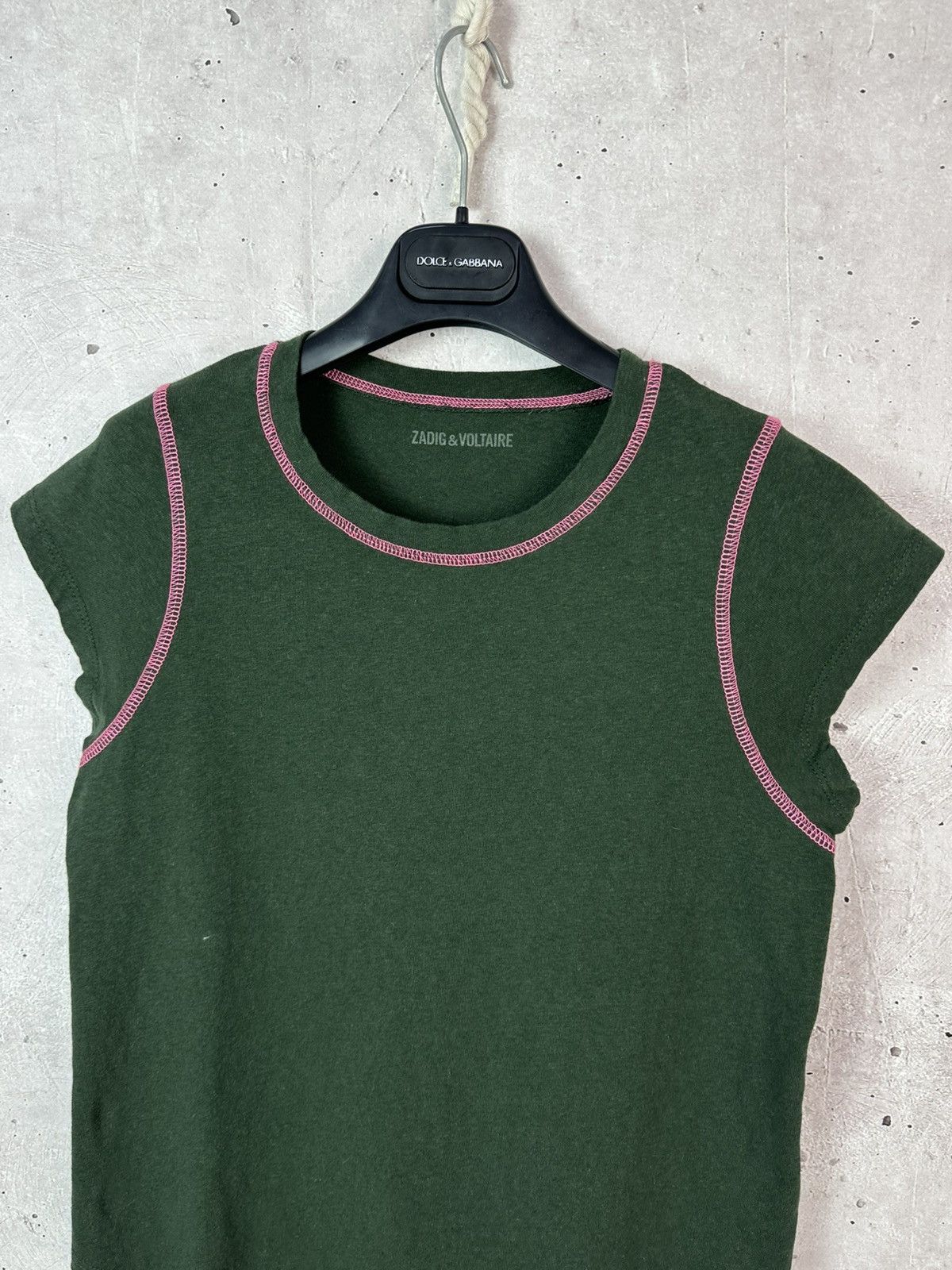 Zadig & Voltaire Zadig&Voltaire Green Cotton Embroidered Short Sleeve T-shirt Size S / US 4 / IT 40 - 2 Thumbnail