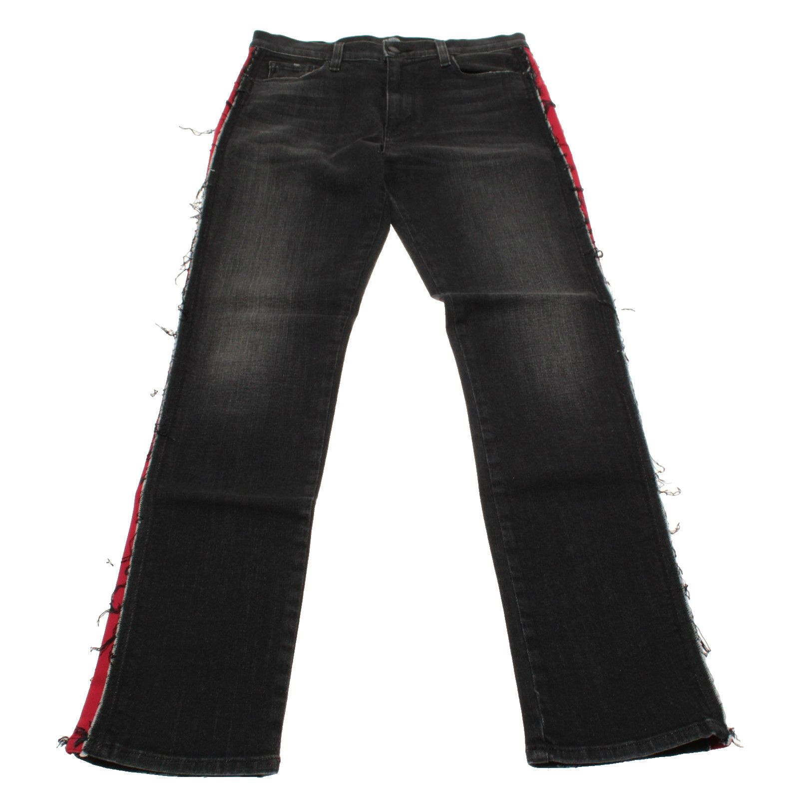 Hudson Hudson Barbara Jeans Size 29 Gray with Red Side Stripes Size 29" - 2 Thumbnail