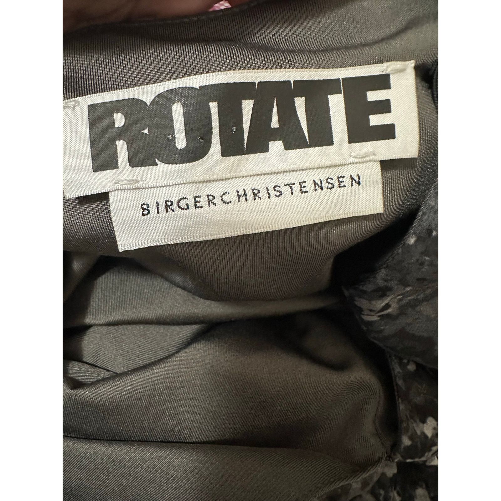 ROTATE Rotate Gray printed long sleeves midi dress size 6 Size M / US 6-8 / IT 42-44 - 3 Thumbnail