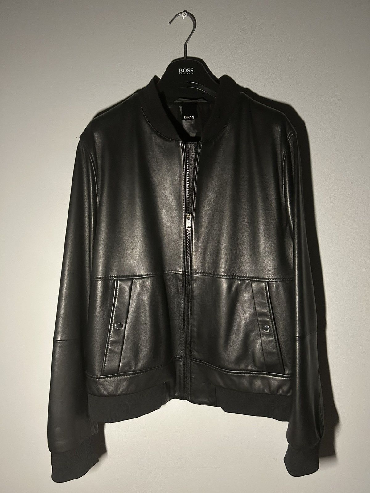 Hugo Boss HUGO BOSS Lamb Leather Jacket FW/20 Size US L / EU 52-54 / 3 - 1 Thumbnail