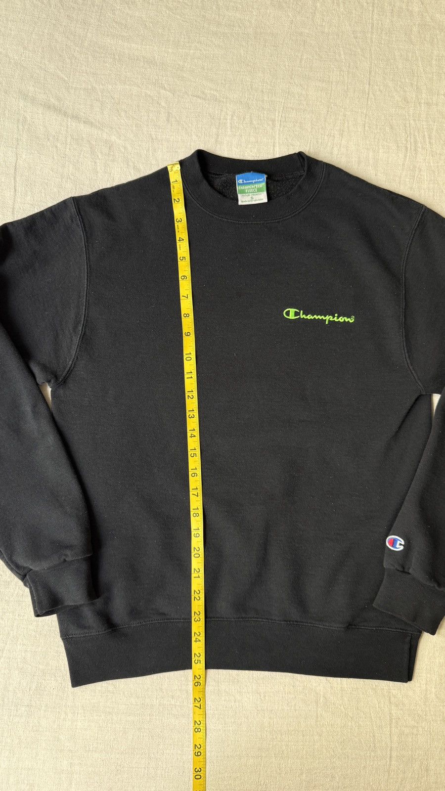 Champion Rare Champion Crewneck with Neon Green Embroidery Size US S / EU 44-46 / 1 - 7 Thumbnail