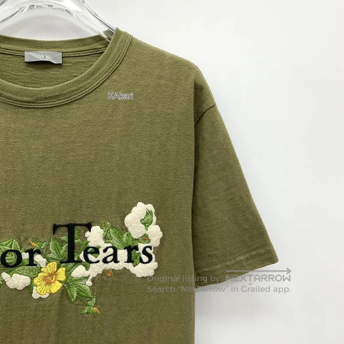 Dior Green Floral Embroidered Short Sleeve Shirt. Size US XS / EU 42 / 0 - 3 Thumbnail