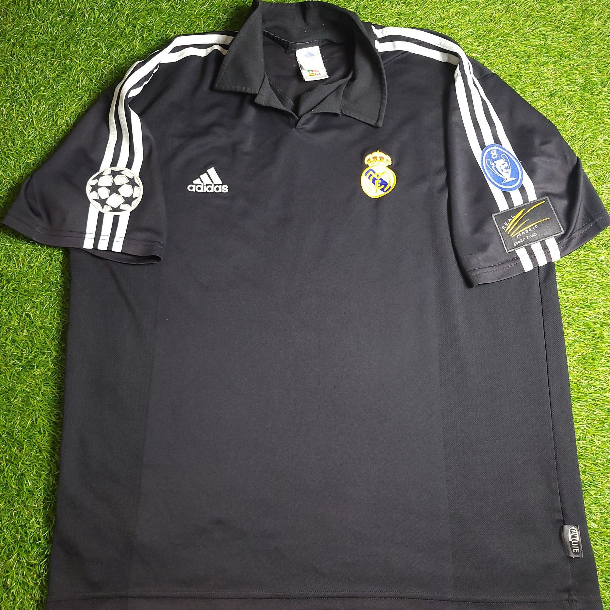 Adidas Zidane Real Madrid UEFA 2001 2002 Away Soccer Jersey L Size US L / EU 52-54 / 3 - 2 Thumbnail