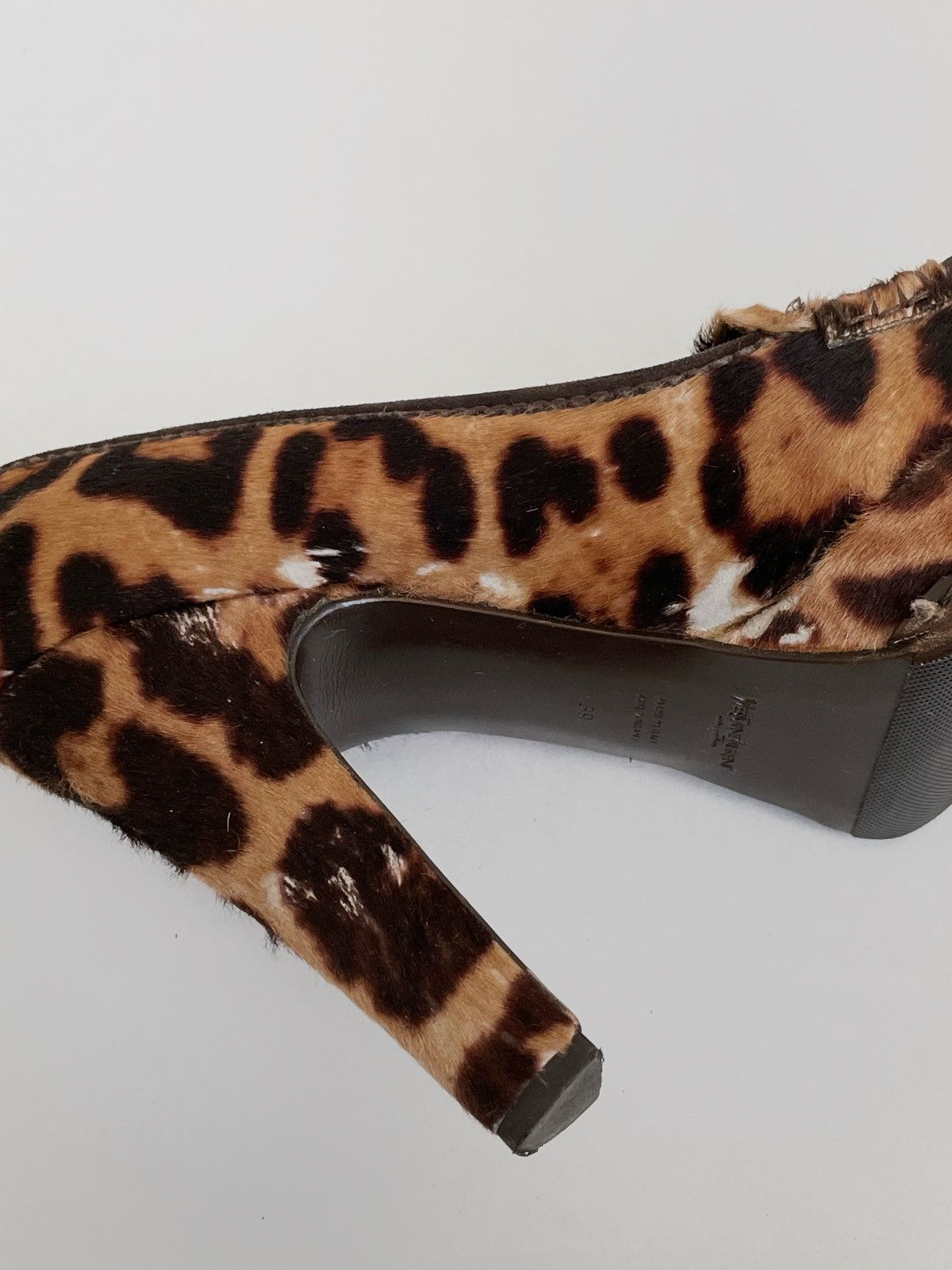 Other Vintage Saint Lauren fur leopard platform shoes Size US 9 / IT 39 - 10 Thumbnail