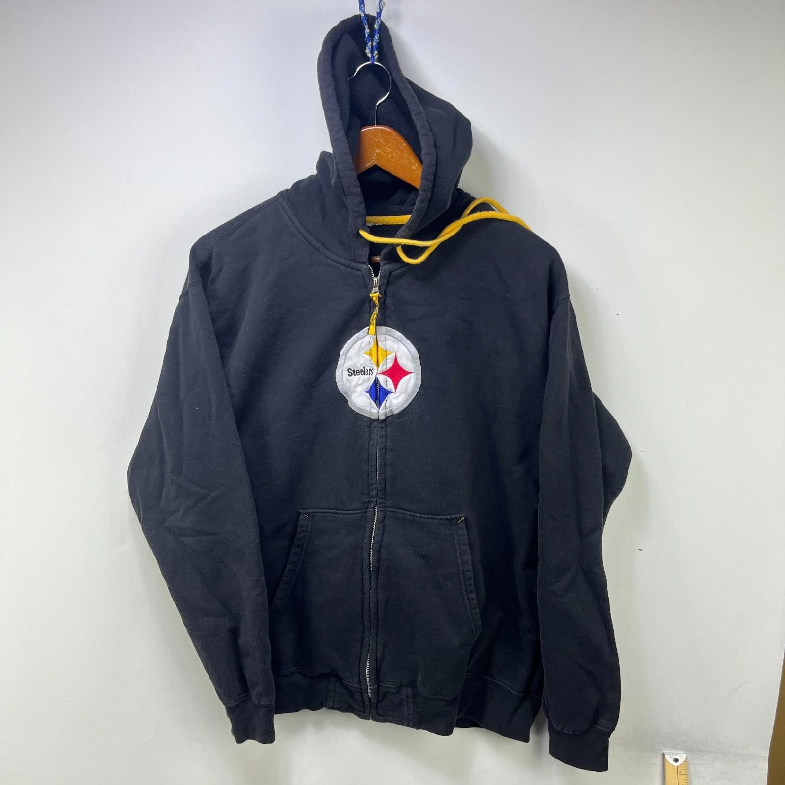 Reebok Vintage Pittsburgh Steelers Zip Up Hoodie Large Size ONE SIZE - 1 Thumbnail