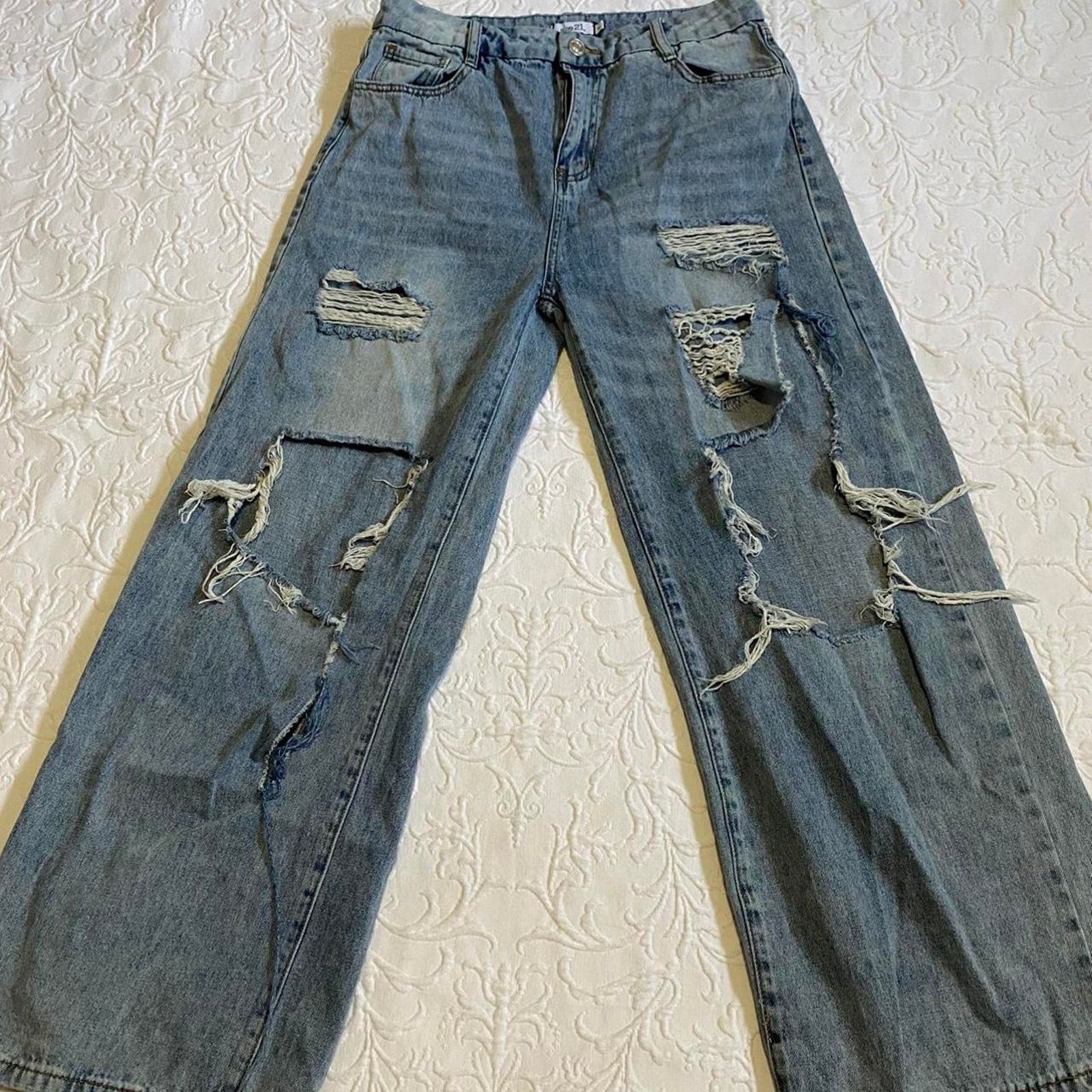 rue21 Wide legged distressed pants Size 34" / US 12 / IT 48 - 5 Thumbnail