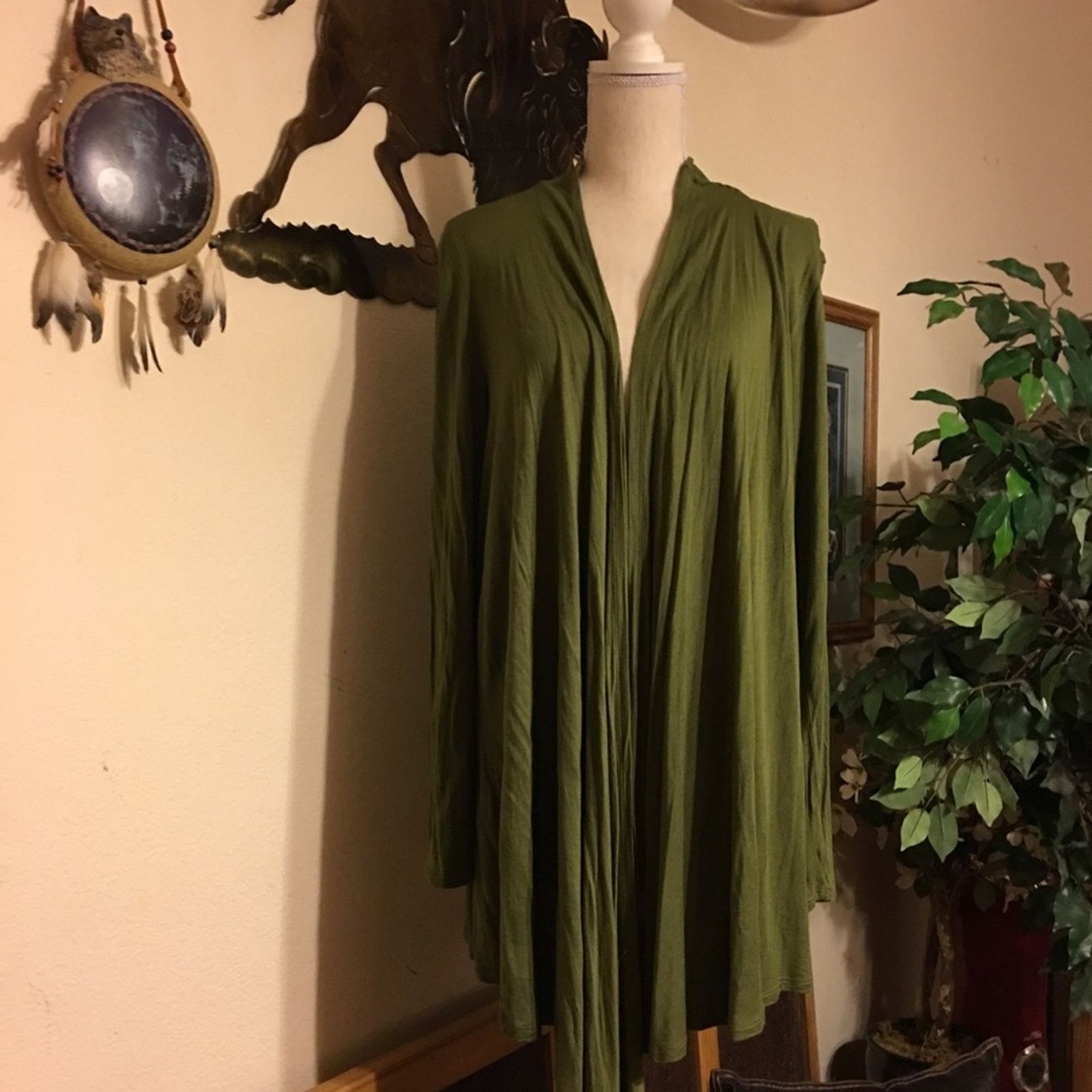 Other Metro Style green cardigan jacket w/scarf XL Size XL / US 12-14 / IT 48-50 - 1 Thumbnail