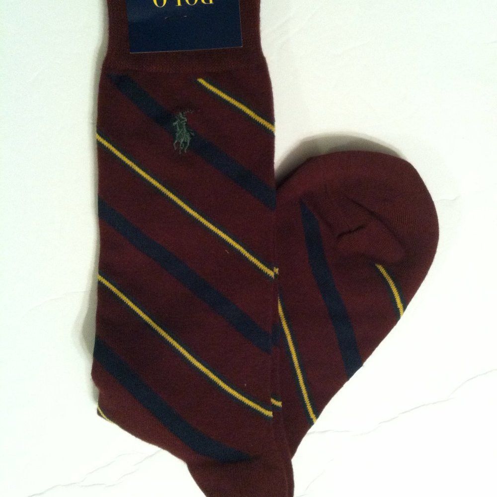 Polo Ralph Lauren POLO RALPH LAUREN MENS NEW DRESS SOCKS FIT SHOE SIZE: 7-12 Size ONE SIZE - 2 Thumbnail