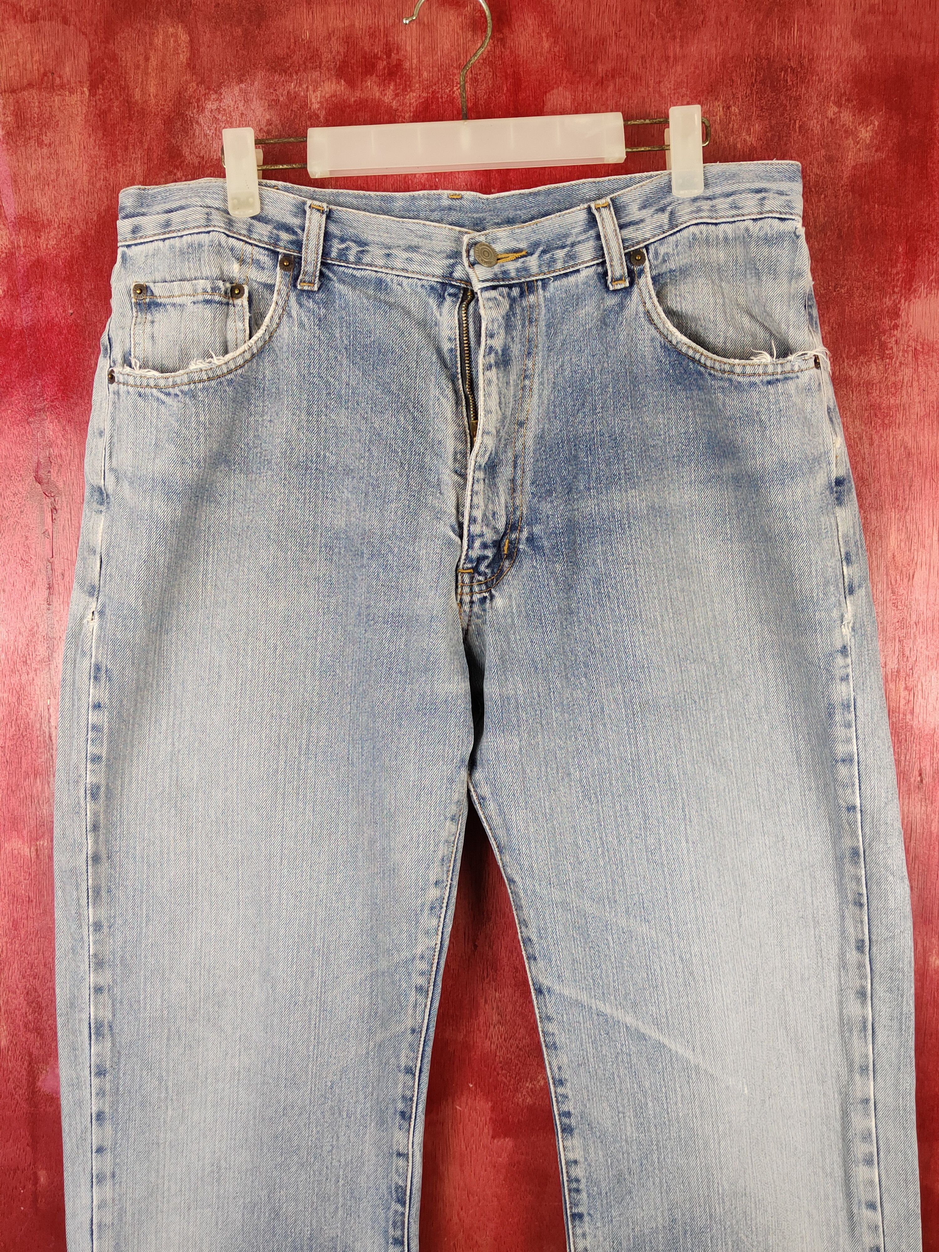 Japanese Brand Japanese Brand Blue Faded Distressed Ripped Jeans #S1697 Size US 34 / EU 50 - 2 Thumbnail