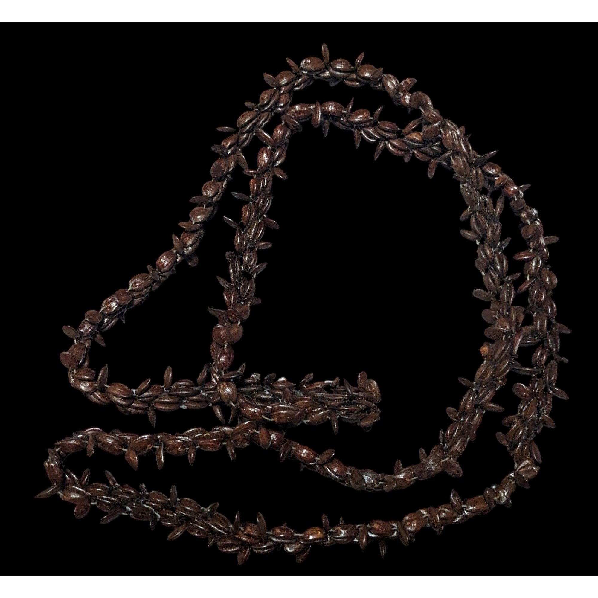Other Nature Inspired Brown Koa Apple Seed Handmade Beaded Necklac Size ONE SIZE - 1 Thumbnail