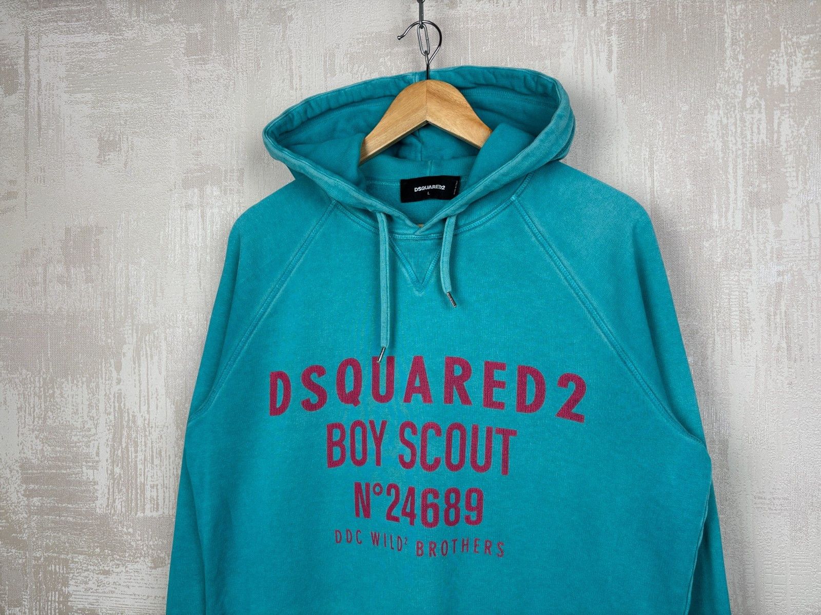 Dsquared2 Dsquared2 Boy Scout Printed Hoodie Washed Turquoise Size US L / EU 52-54 / 3 - 3 Thumbnail