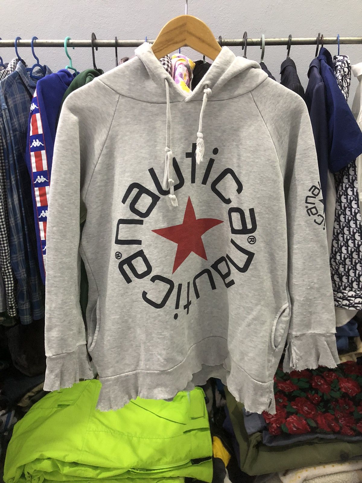 Nautica × Vintage Vintage nautica spell-out logo distressed hoodie Size US S / EU 44-46 / 1 - 1 Thumbnail
