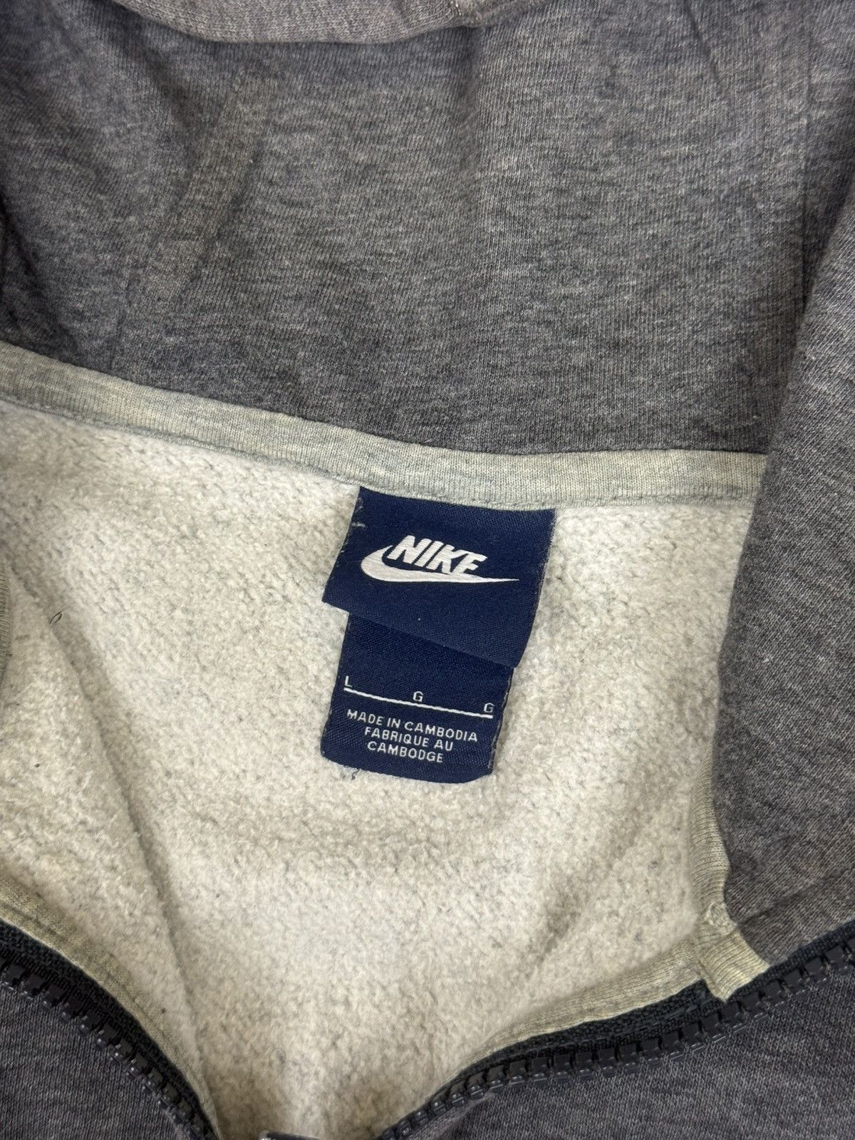 Nike Vintage Nike Small Swoosh Y2K Zip Hoodie Size US L / EU 52-54 / 3 - 4 Thumbnail