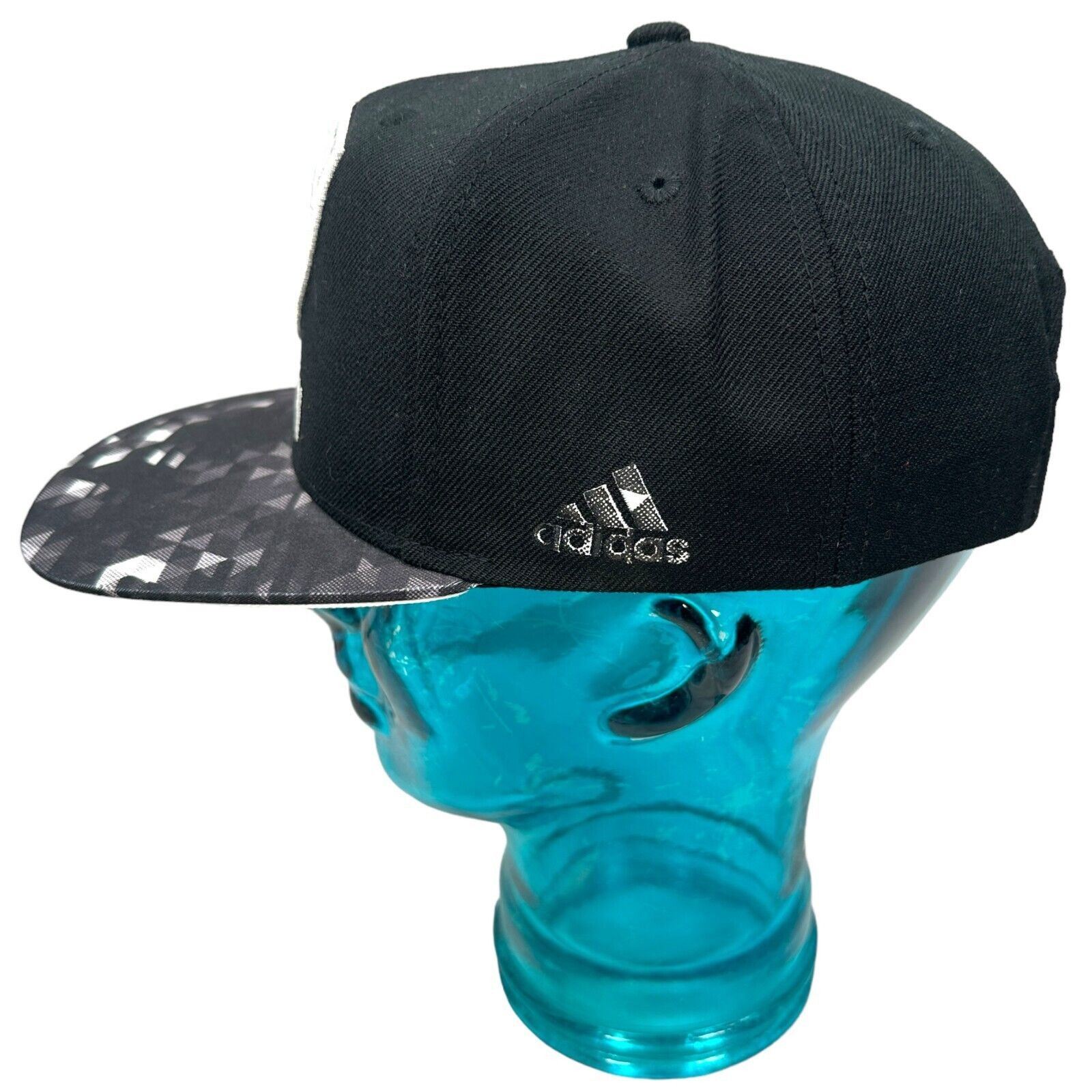 Adidas Adidas Brooklyn Nets Snapback Hat Black Gray Geometric New Size ONE SIZE - 4 Thumbnail