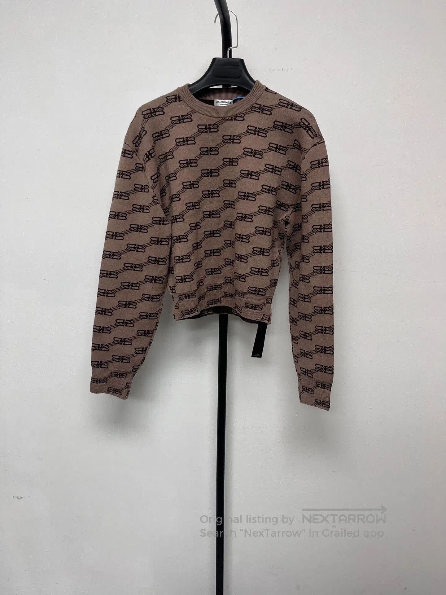 Balenciaga balenciaga double b print brown sweater. Size XS / US 0-2 / IT 36-38 - 1 Thumbnail