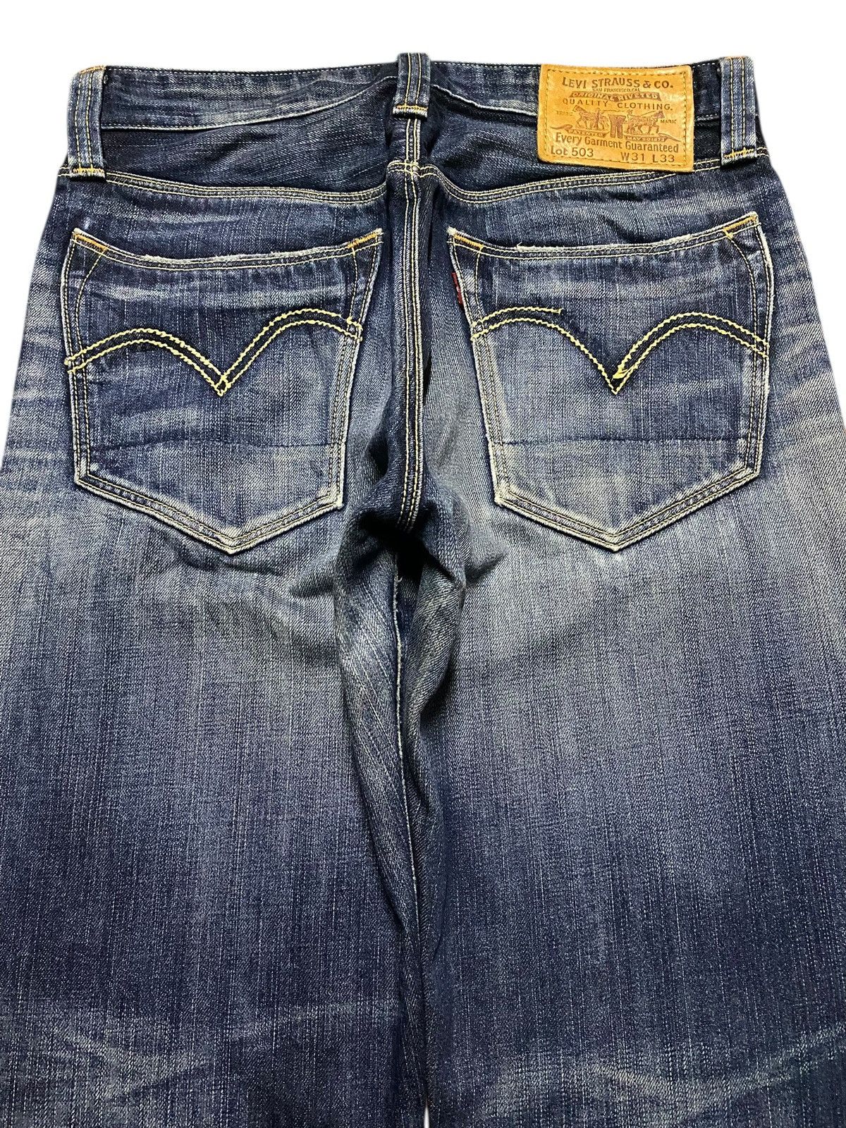 Levi's Vintage Levis 503 Faded Wash Distressed Baggy Jeans Size US 32 / EU 48 - 4 Thumbnail
