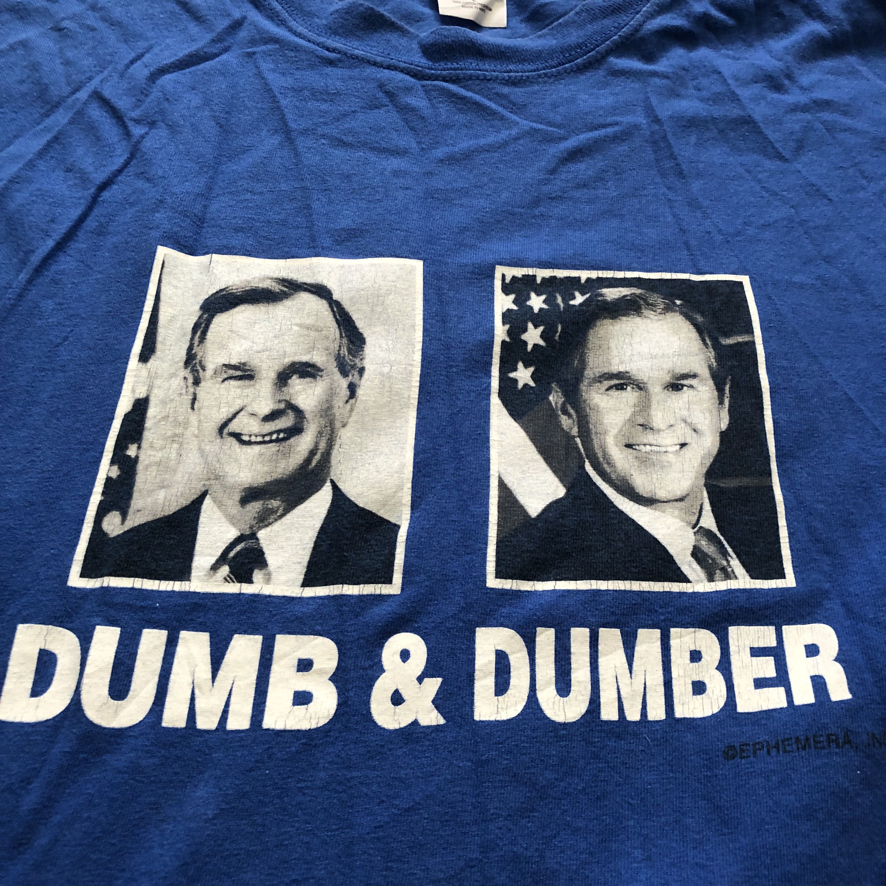 Gildan Vintage President Bush Dumb & Dumber Parody Political shirt Size US L / EU 52-54 / 3 - 1 Thumbnail