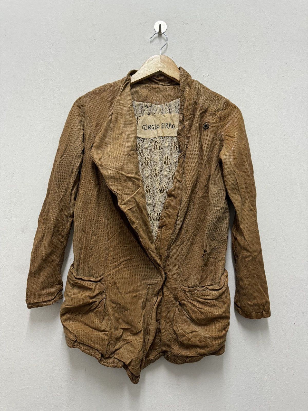 Vintage Giorgio Brato leather jacket Size US XXS / EU 40 - 6 Thumbnail