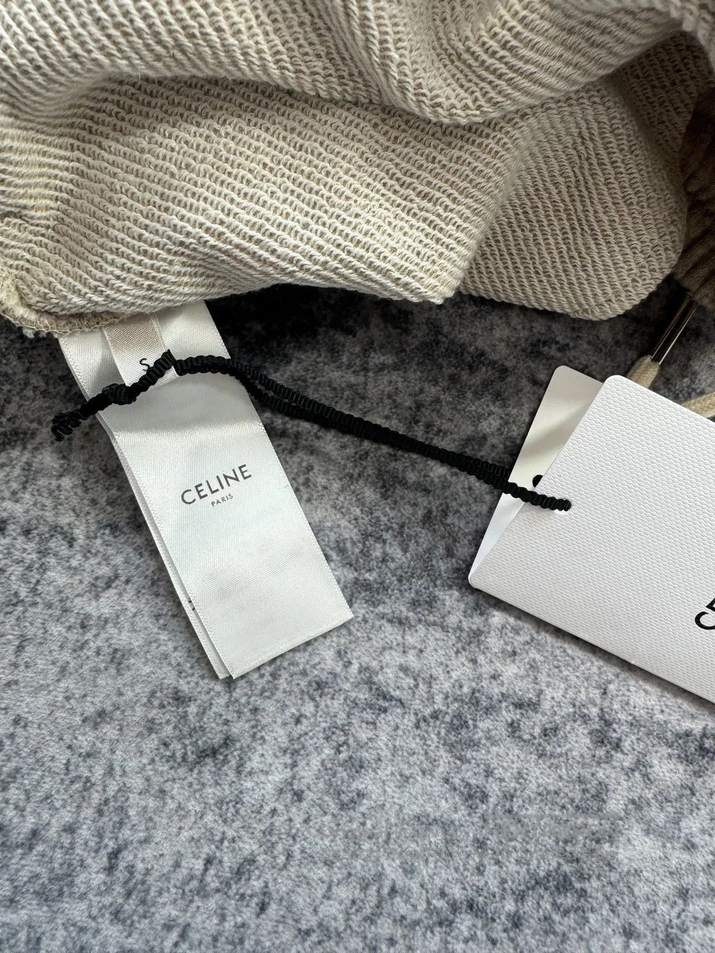 Celine Celine Oatmeal Triomphe Logo Sweatpants. Size 35" - 5 Thumbnail