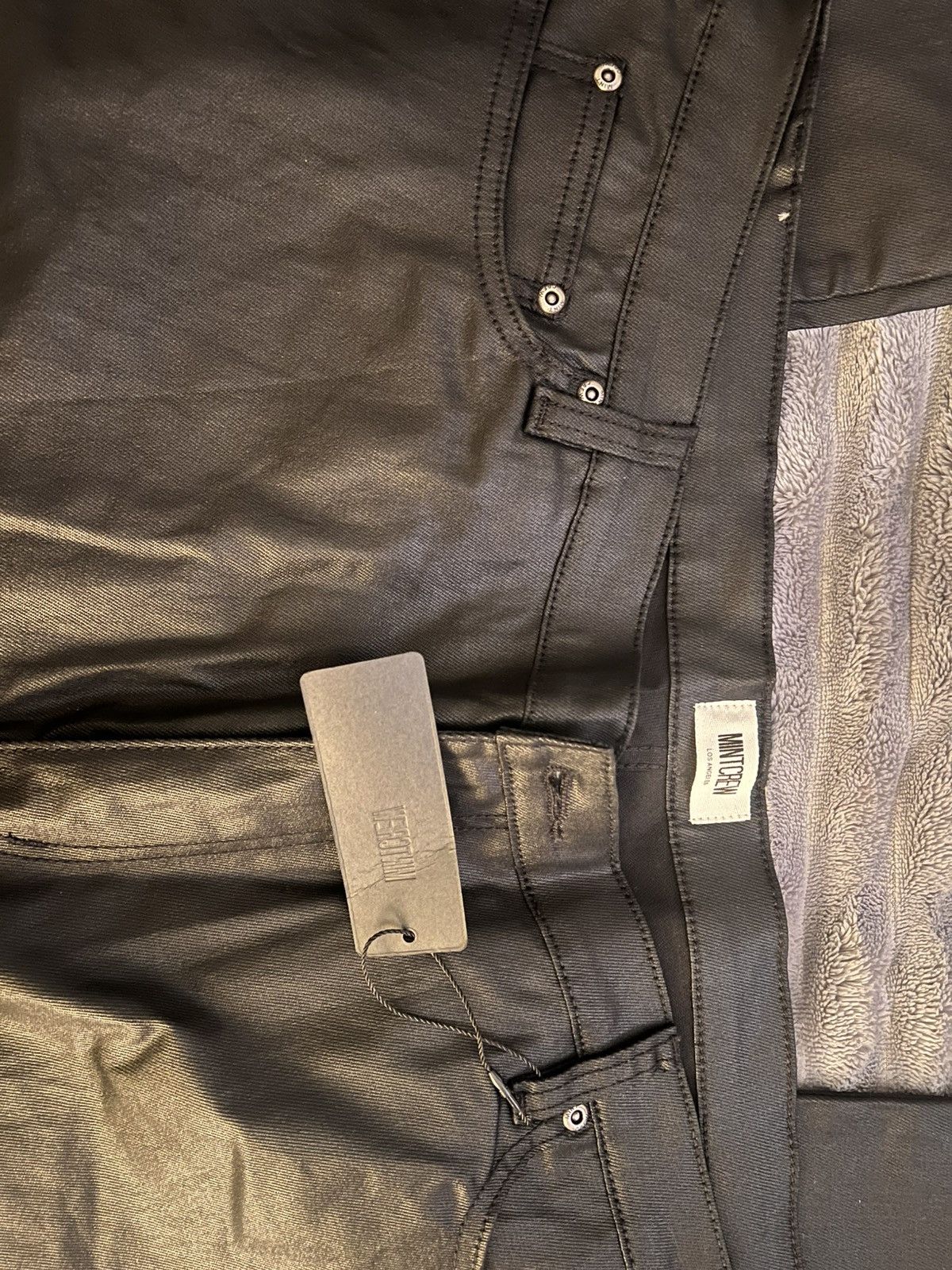 Mintcrew Mintcrew "Coated Denim" Carpenter Black Jeans Size US 44 / EU 60 - 3 Thumbnail