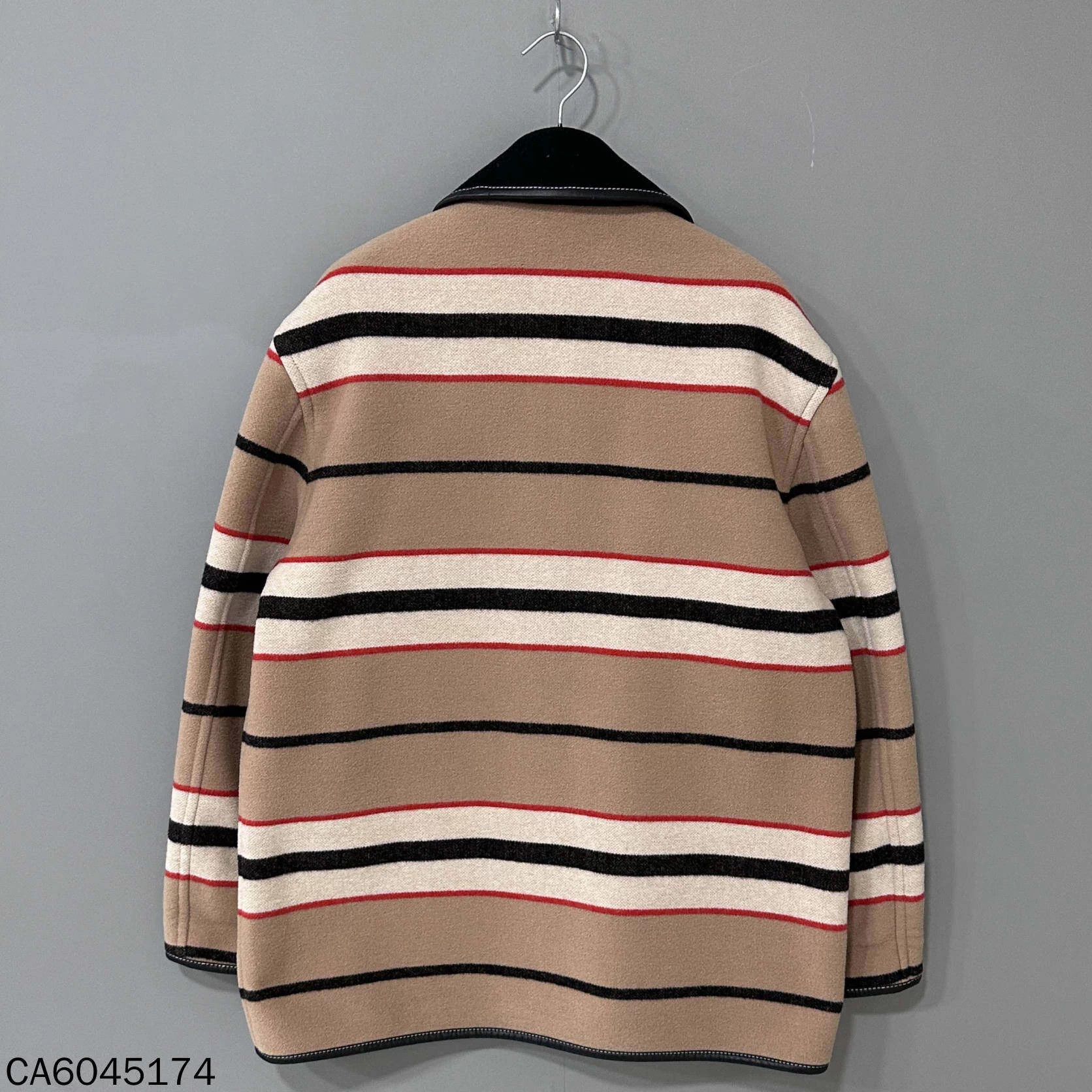 Burberry Burberry Striped Colorblock Wool Coat UK8 Size XL / US 12-14 / IT 48-50 - 3 Thumbnail