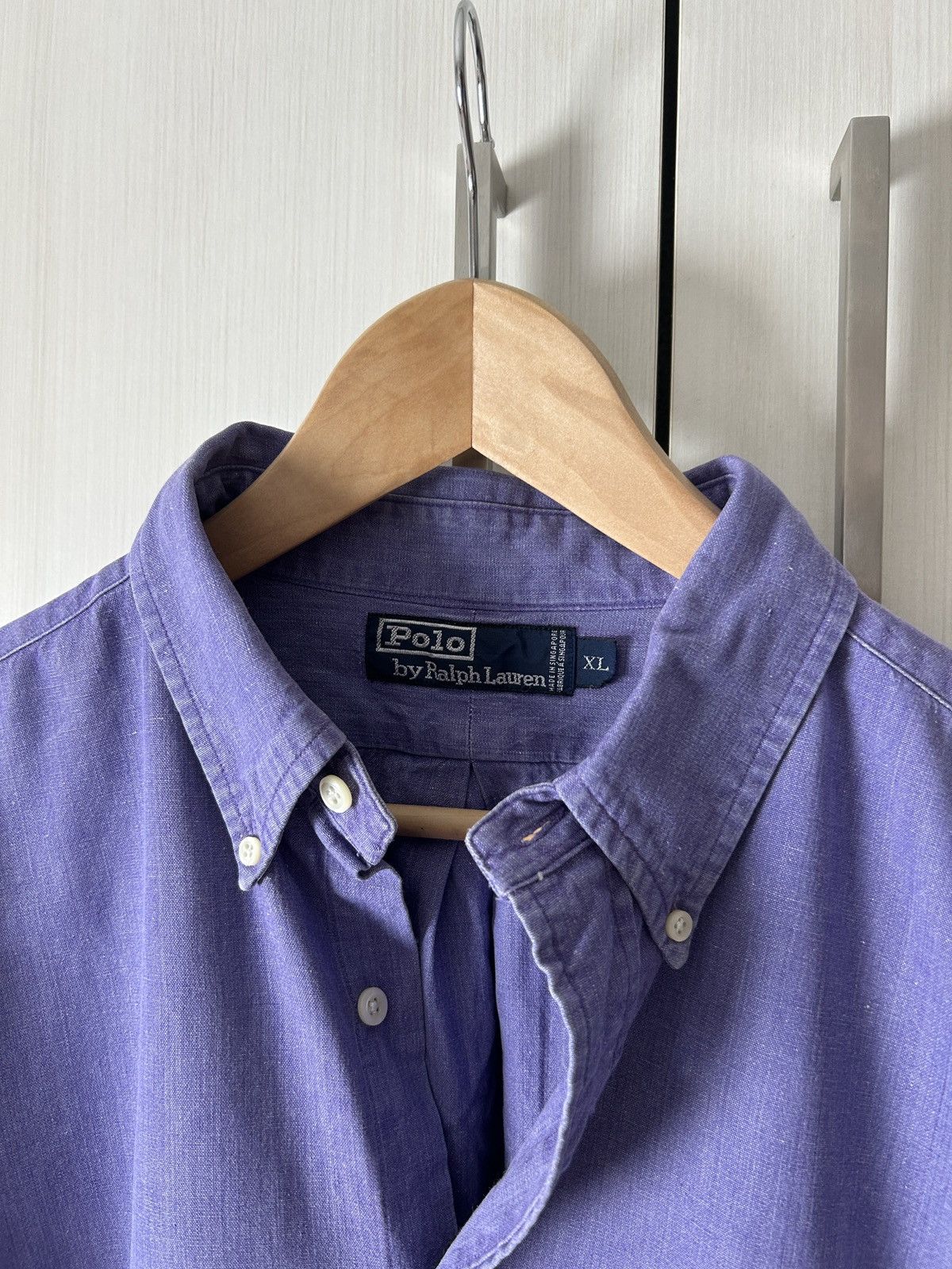 Polo Ralph Lauren Vintage Polo Ralph Lauren purple button-shirts mens Size US XL / EU 56 / 4 - 3 Thumbnail