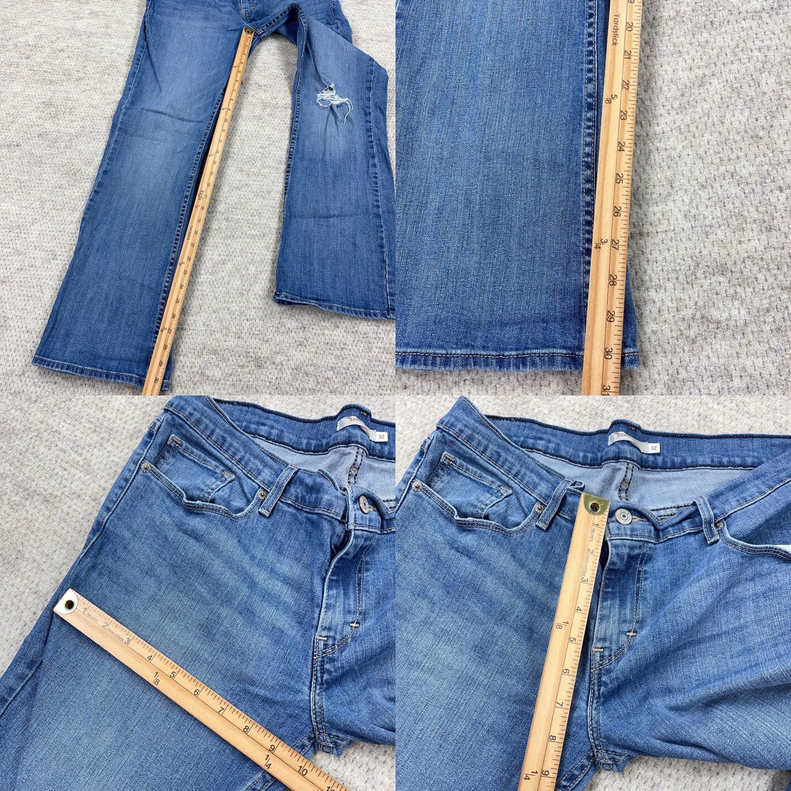 Levi's Levi's 524 Jeans Women Boot Cut Dark Blue Cotton Blend 34x30 Denim 5-Pocket Mid Rise Regular Size 34" / US 12 / IT 48 - 8 Thumbnail