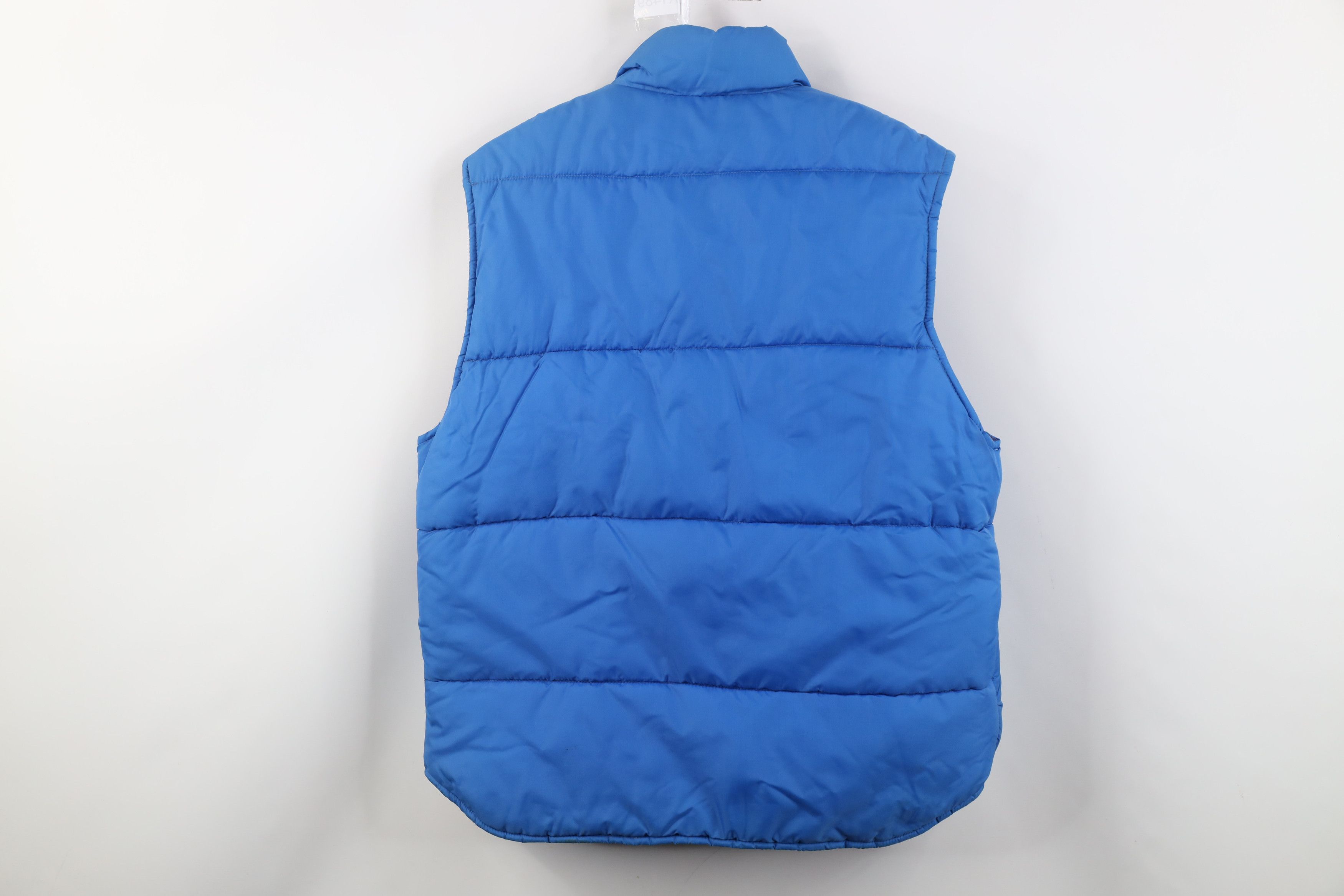 Vintage Vintage 70s Streetwear Button Puffer Vest Jacket Royal Blue Size US L / EU 52-54 / 3 - 13 Thumbnail