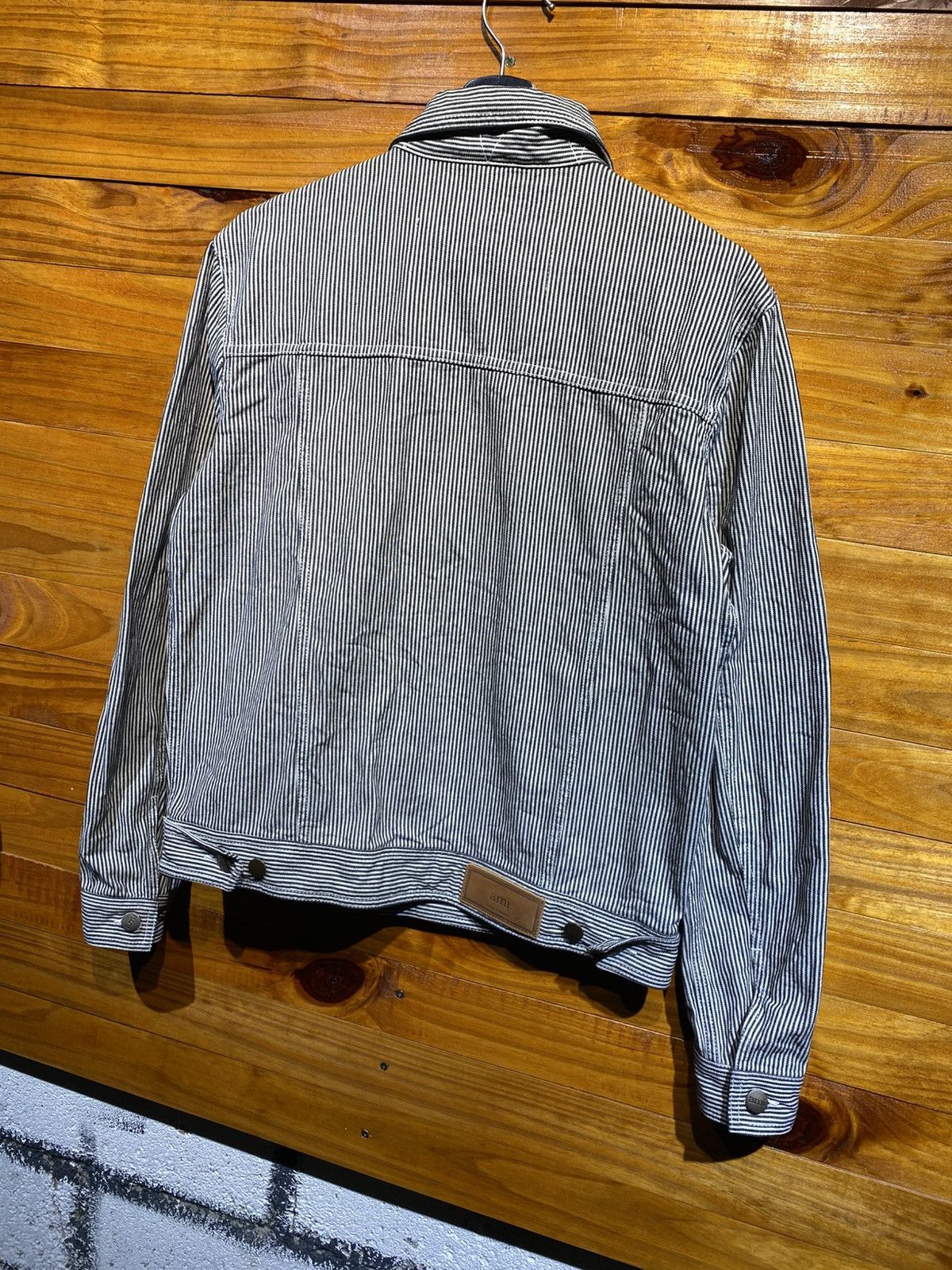 AMI Ami Alexandre Mattiussi Stripe Denim Jacket French Designer Size US M / EU 48-50 / 2 - 12 Thumbnail