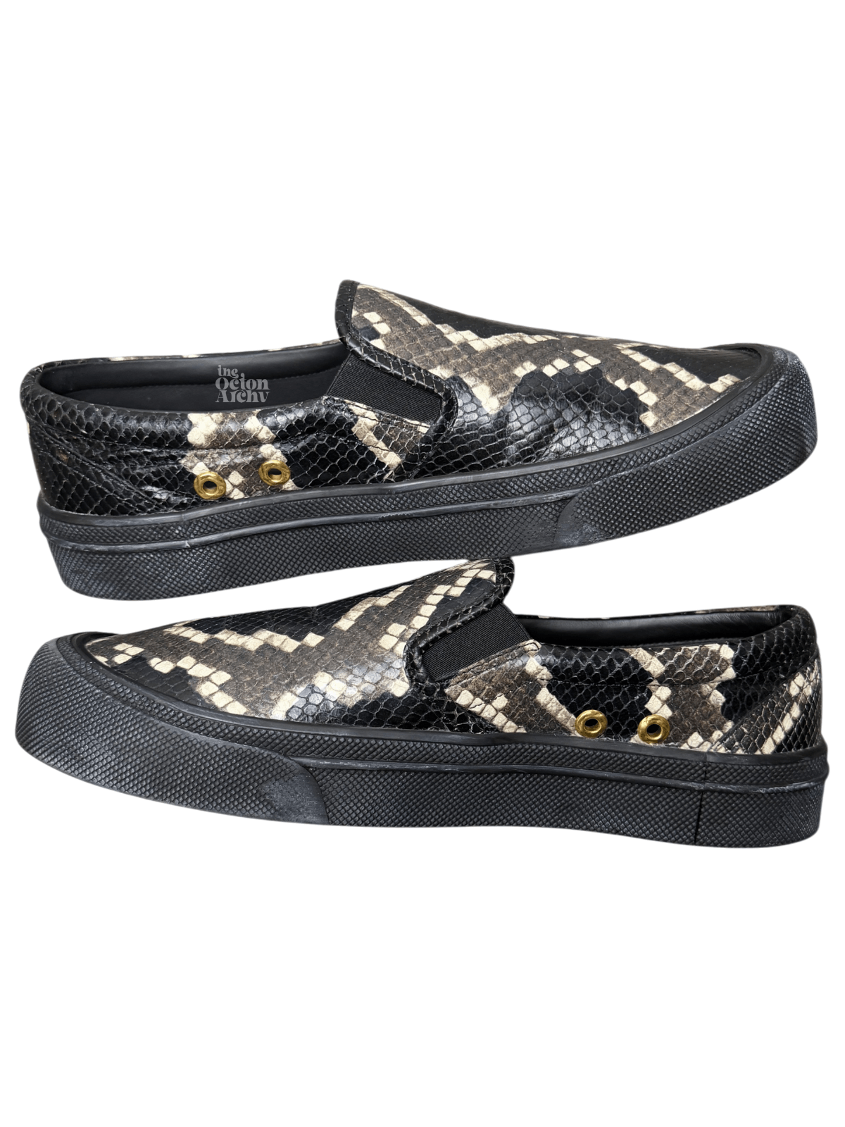 Bally Bally Leory Python Print Leather Slip-On Sneaker Size US 9.5 / EU 42-43 - 5 Thumbnail
