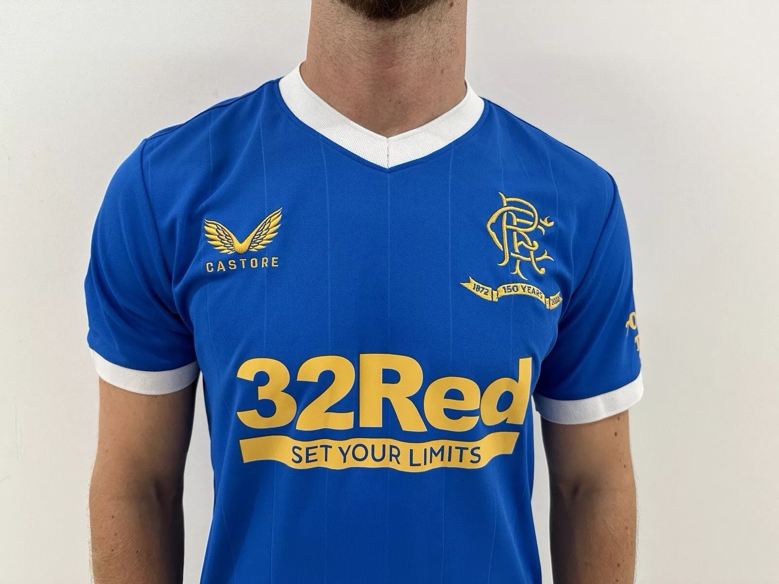 Castore Rangers 2021 2022 Home Jersey Soccer Anniversary 150 Years Size US S / EU 44-46 / 1 - 2 Thumbnail