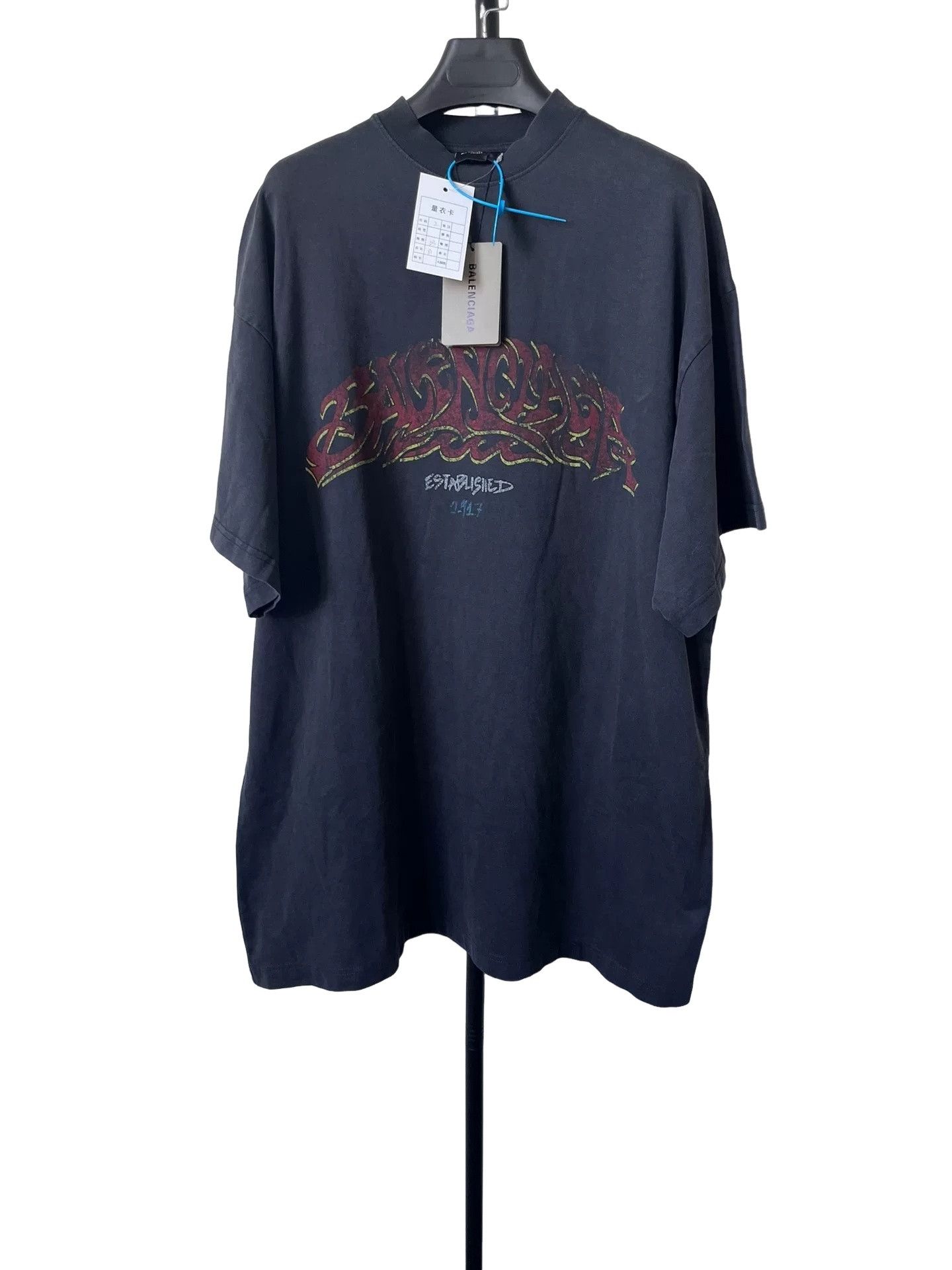 Balenciaga Balenciaga Flame Logo Graphic T-Shirt Size 2 Size US M / EU 48-50 / 2 - 1 Thumbnail
