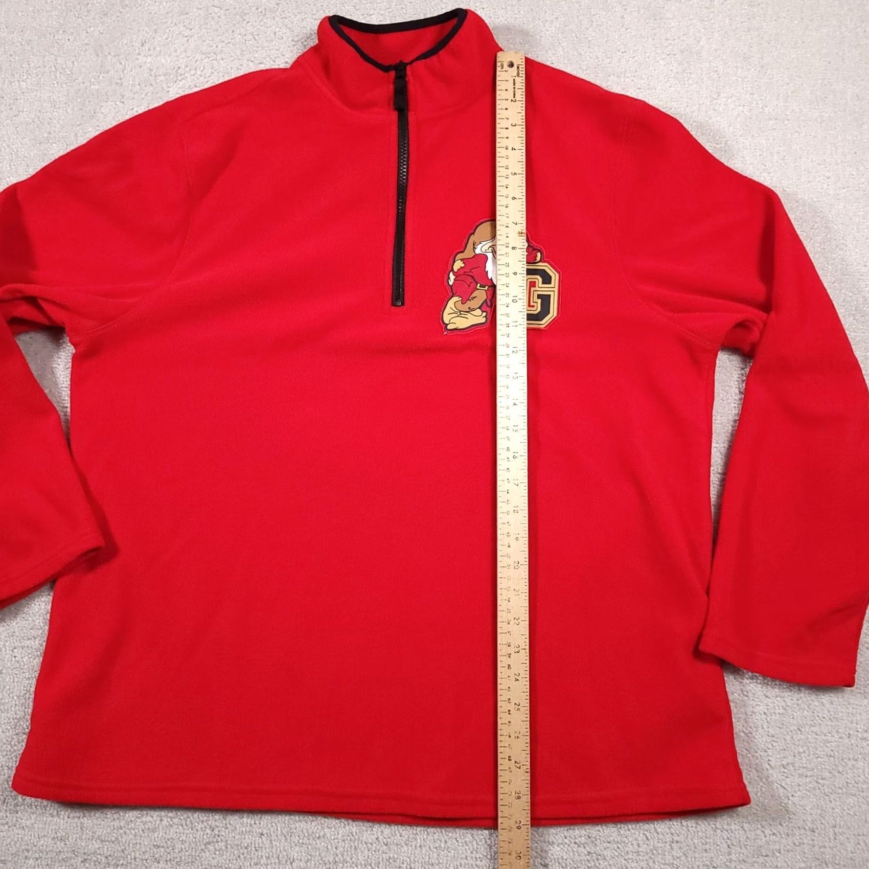 Disney VINTAGE Disney Disney Store Fleece 1/4 Zip Sweatshirt Red Grumpy Dwarf Embroidered Mens Large Sweatshirt Size US L / EU 52-54 / 3 - 7 Thumbnail