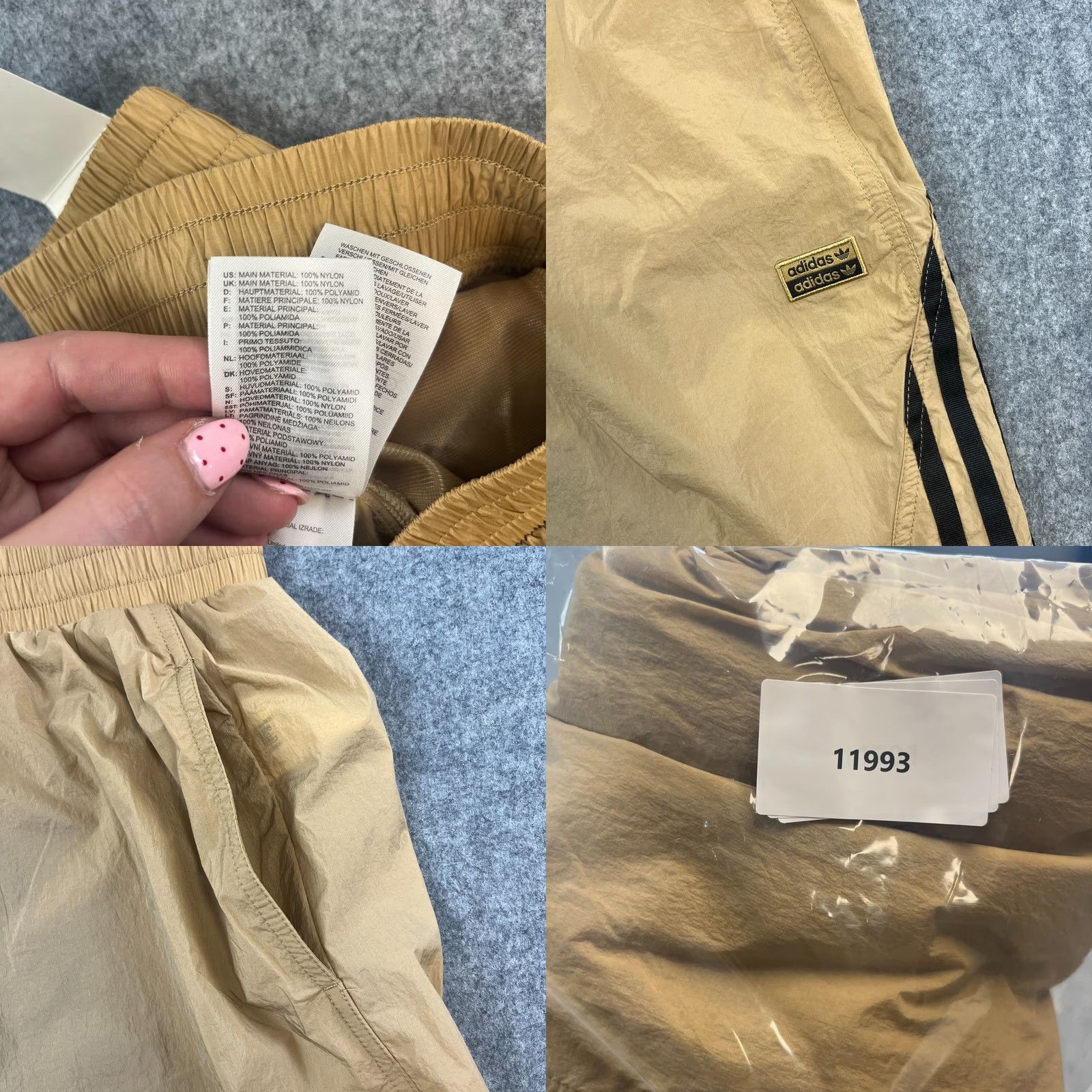Adidas Adidas Track Pants Womens Small S UK10 Gold BNWT Trousers Pockets Regular Nylon Blended Fabric Size 32" / US 10 / IT 46 - 8 Thumbnail