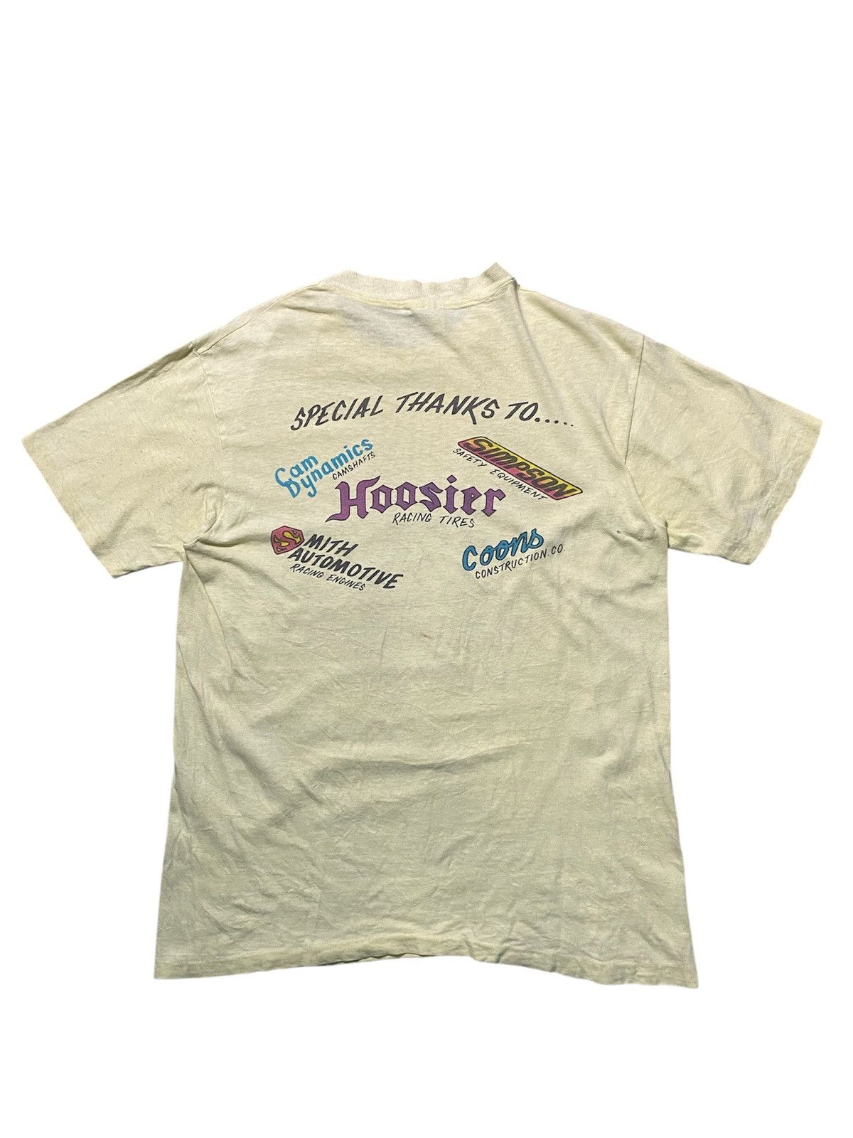 Vintage Vintage 80's Jack Hewitt Dirt Track Racing Driver Tshirt Size US M / EU 48-50 / 2 - 2 Thumbnail