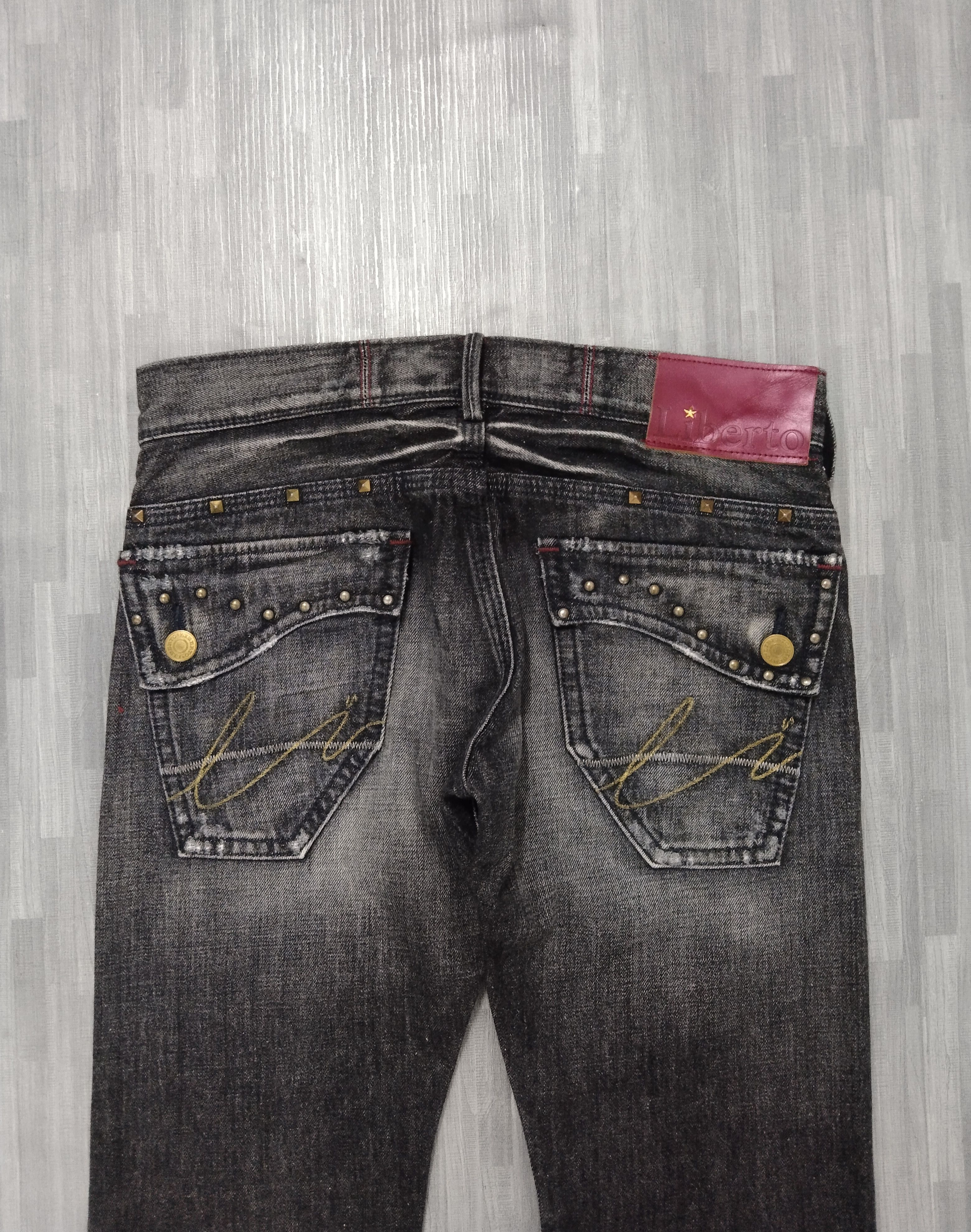 Japanese Brand SICK RIPED WASHED BLACK LIBERTO DENIM PANTS Size US 32 / EU 48 - 5 Thumbnail
