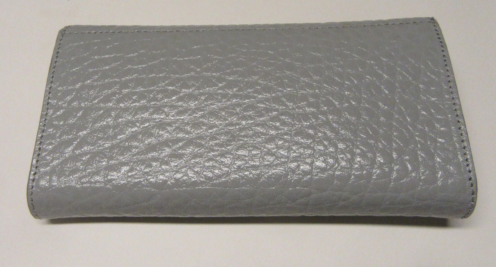 DKNY DKNY Beekman French Grain Leather Trifold Wallet Light Grey Size ONE SIZE - 2 Thumbnail