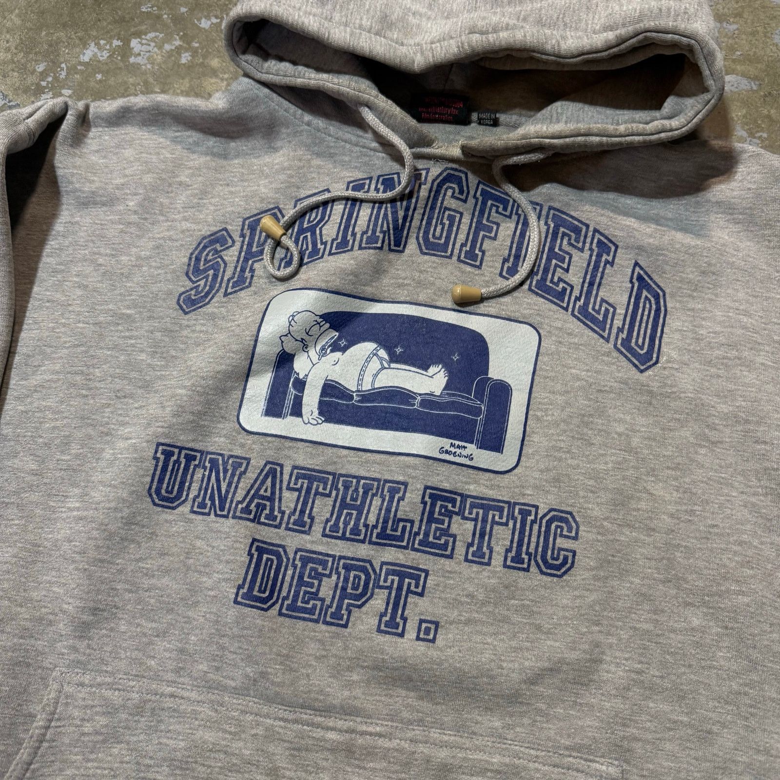 Vintage Vintage Y2K The Simpsons Unathletic Dept. Hoodie 2XL Size US XXL / EU 58 / 5 - 2 Thumbnail