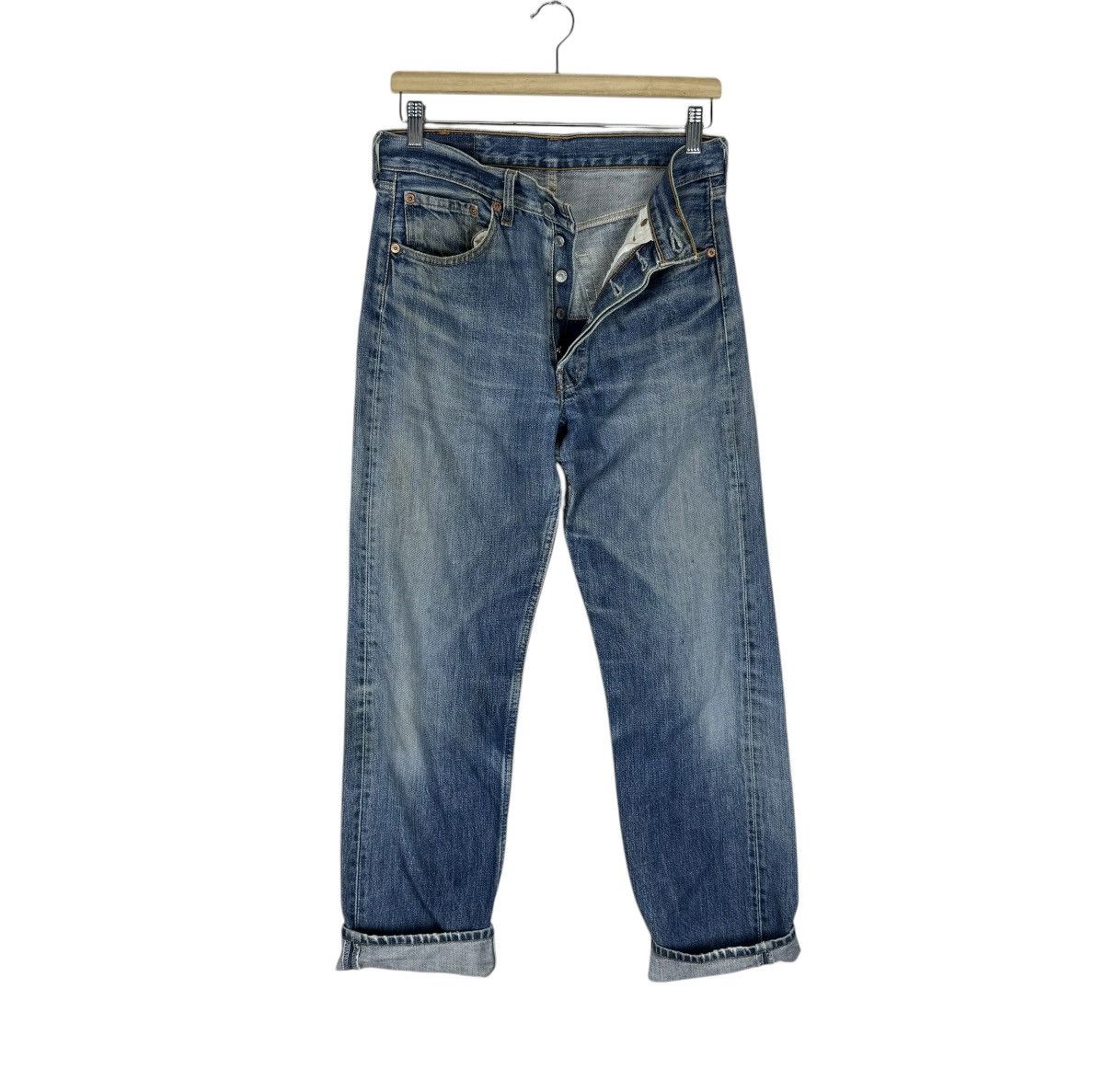 Levi's ☀️LEVI’S 501 BUTTON DISTRESSED DENIM JEANS PANTS Size US 30 / EU 46 - 5 Thumbnail