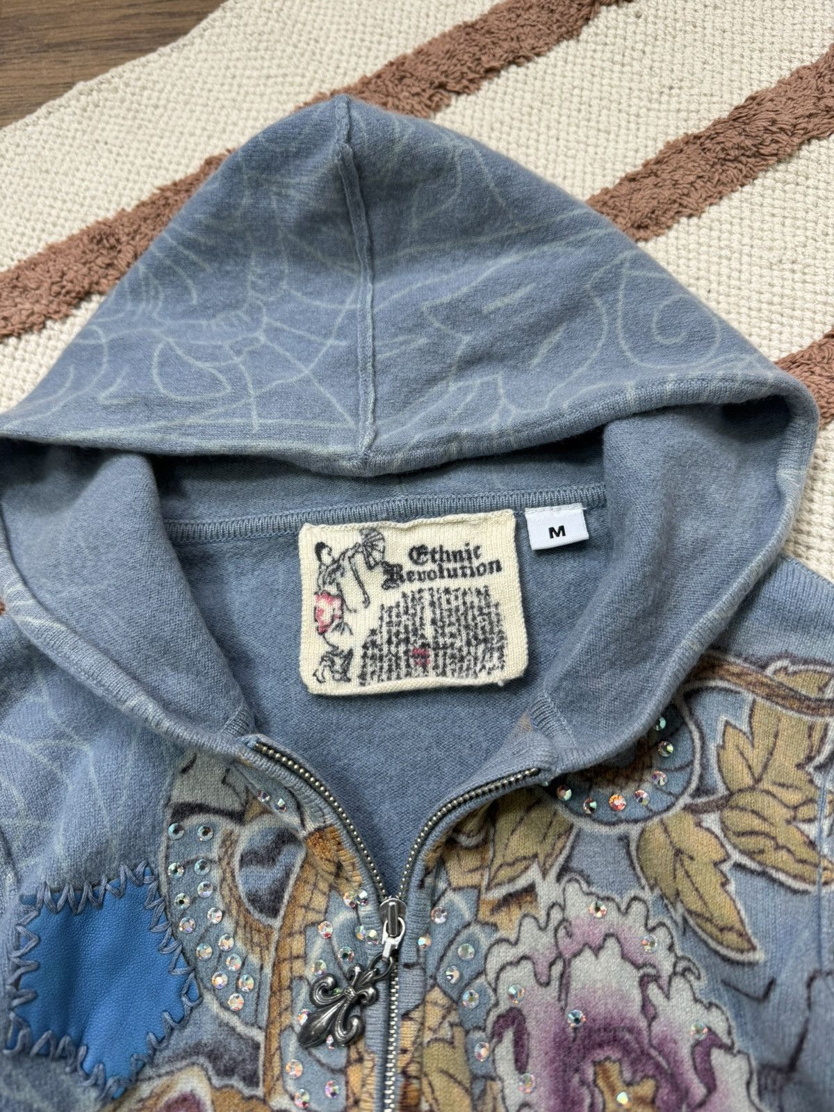 Vintage VINTAGE ED HARDY STYLE KNITTED ETHNIC REVOLUTION ZIP HOODIE Size M / US 6-8 / IT 42-44 - 4 Thumbnail
