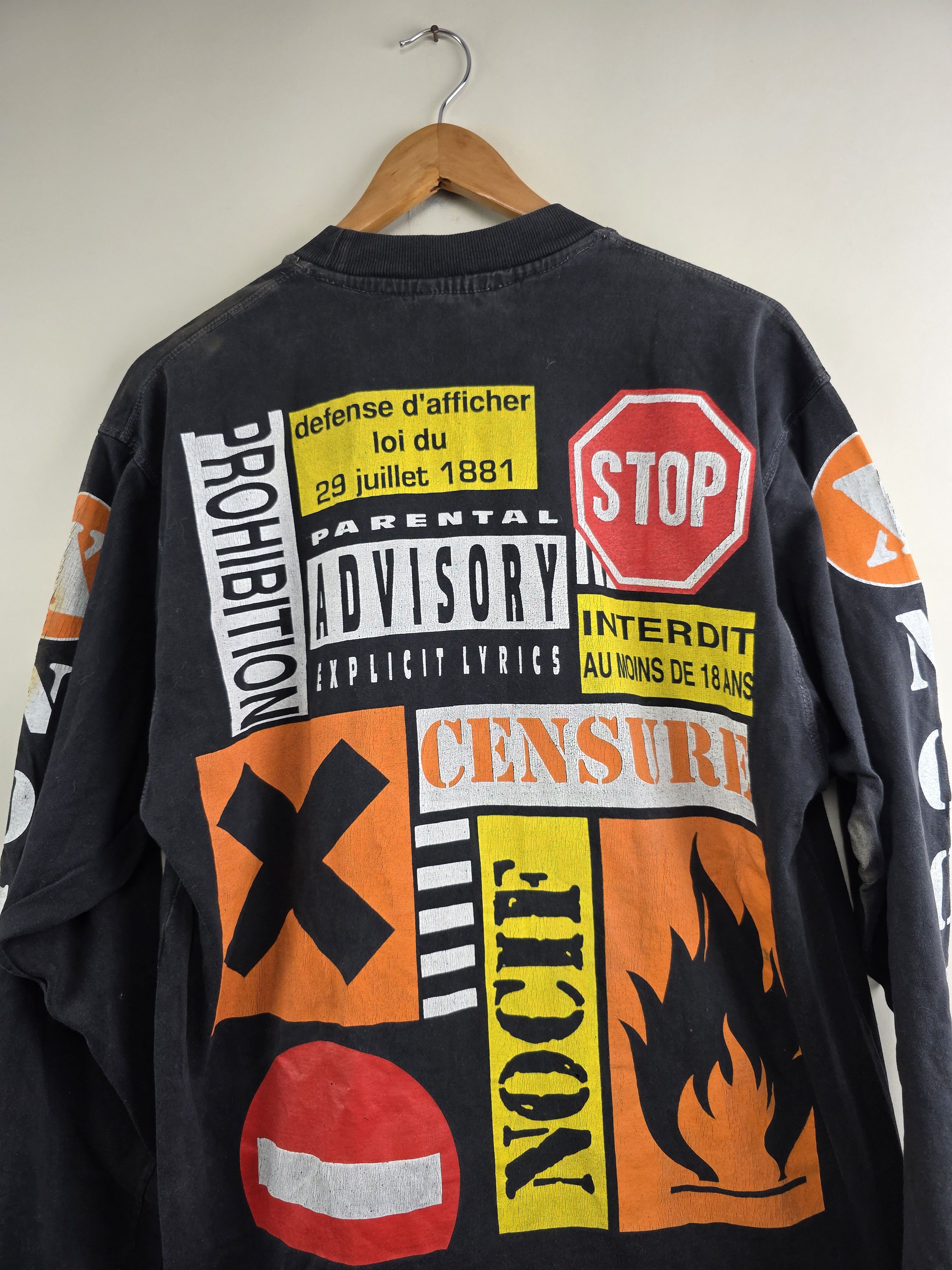 Band Tees × Vintage 90s French non conformist Punk Long-sleeved L 21" 30.5" Size US L / EU 52-54 / 3 - 10 Thumbnail