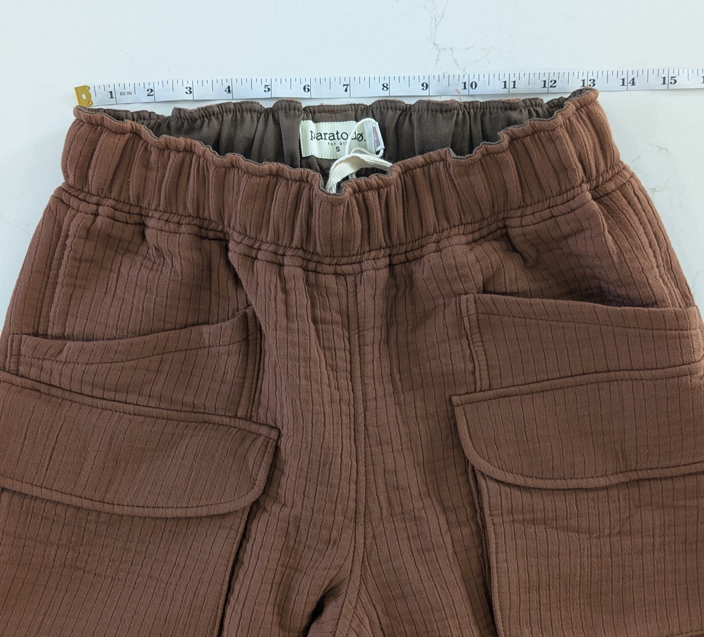 Paratodo Paratodo Tundra Trousers S Brown Quilted Cotton Cargo Size US 30 / EU 46 - 6 Thumbnail