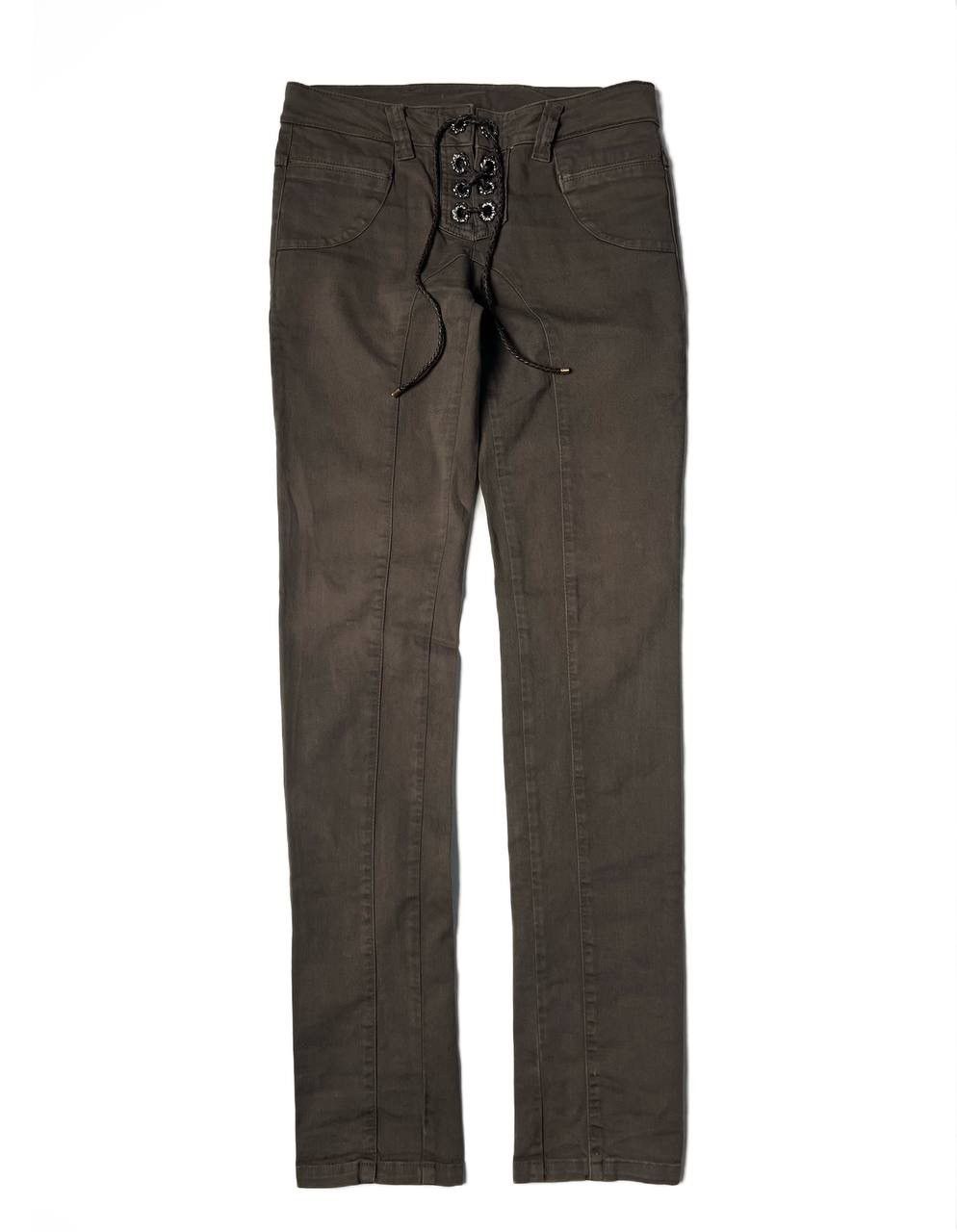 Roberto Cavalli Rare Roberto Cavalli Lace Up Skinny Long Jeans Size US 28 / EU 44 - 2 Thumbnail